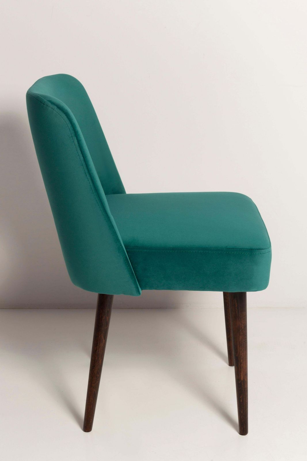 Set Of Nine Dark Green Velvet 'Shell' Chairs, Europe, 1960s photo buy