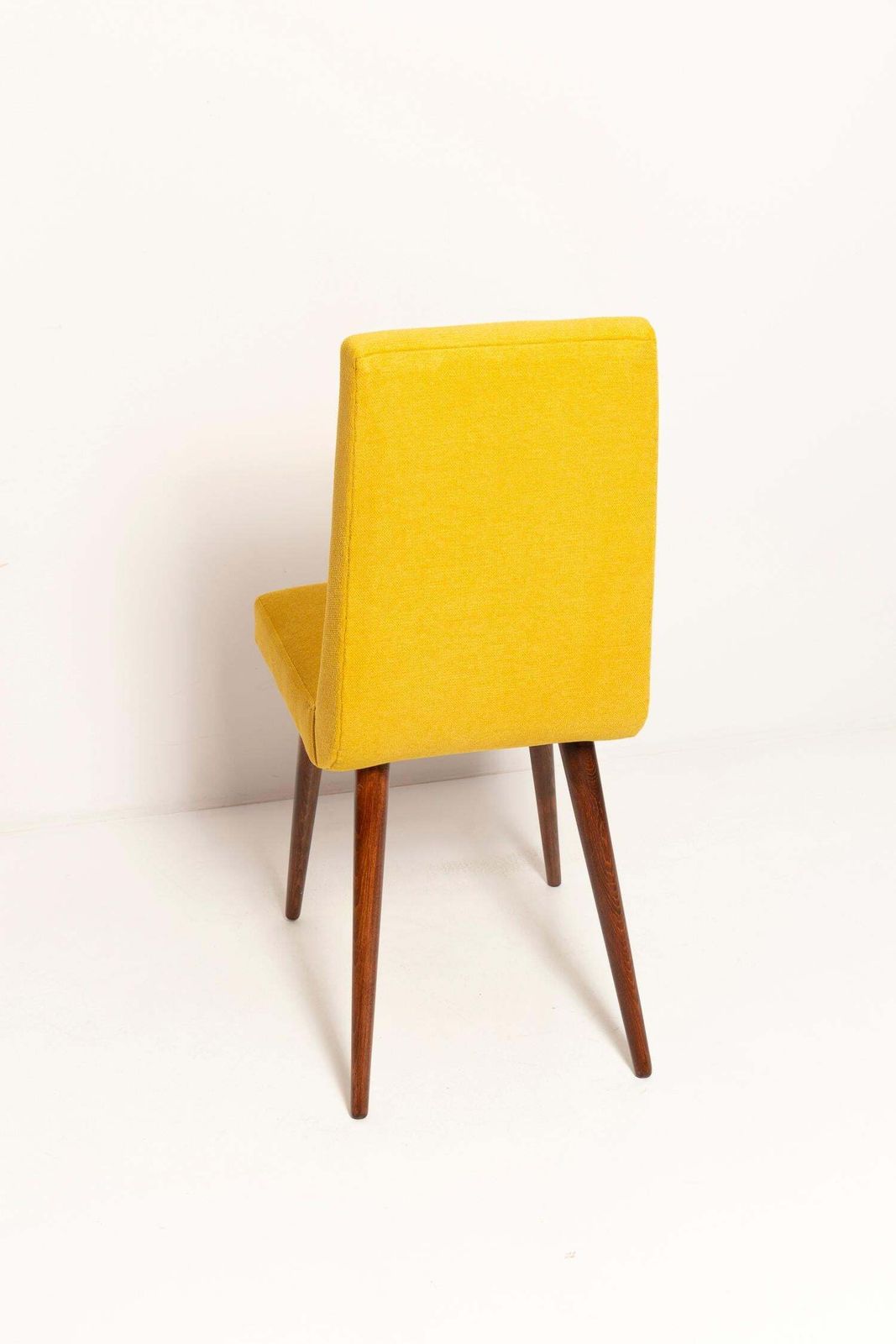 Furniture Set Of Ten Midcentury Mustard Yellow Wool Chairs, Rajmund Halas Europe, 1960s photo