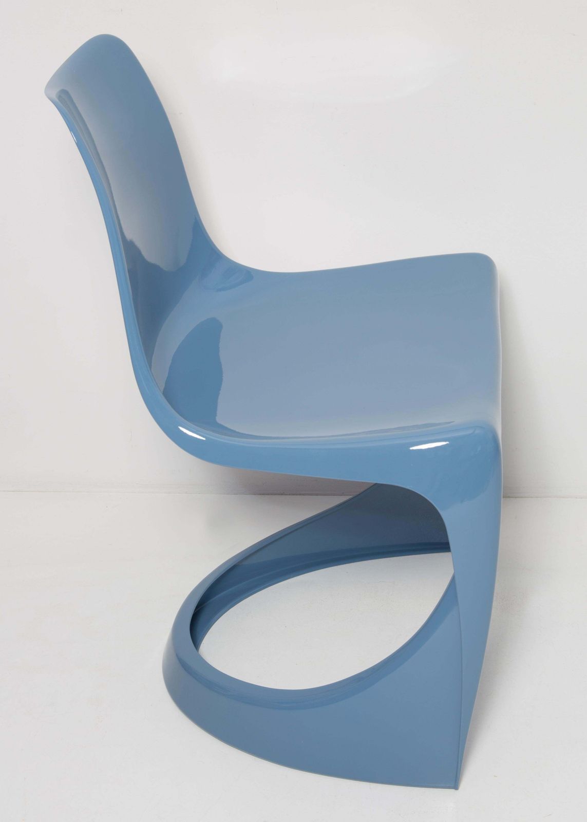 Set Of Eight Mid Century Blue Cado Chairs, Steen østergaard, Europe, 1960s photo for sale
