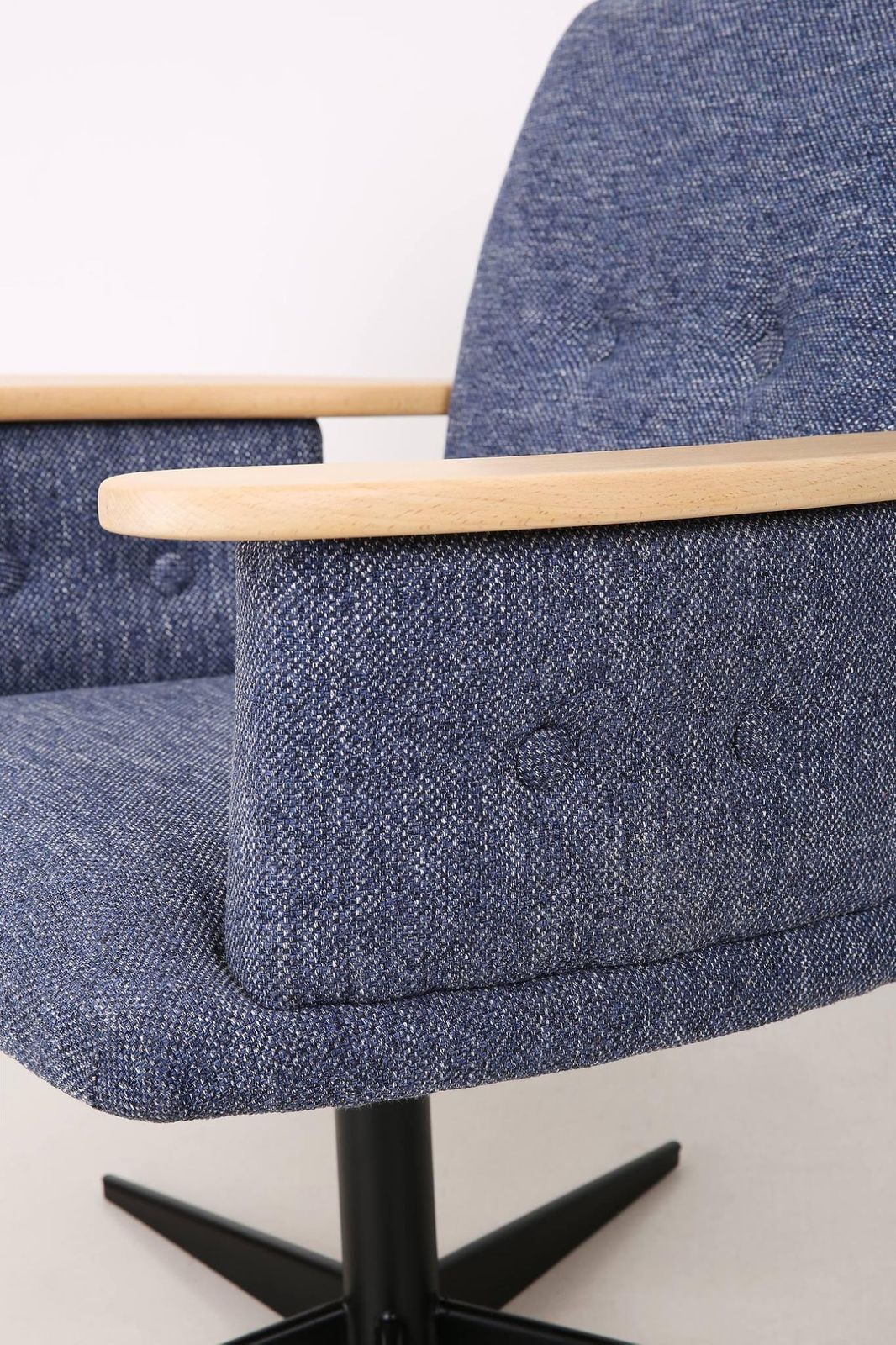 Mid Century Vintage Blue Mini Swivel Armchair, Europe, 1960s photo for sale