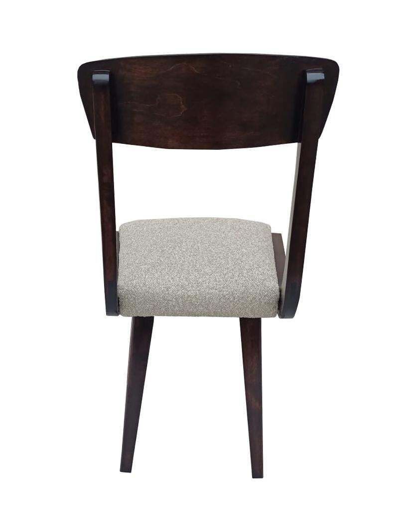 Set Van Tien Mid Century Stoelen Met Beige Velours Bekleding En Donker Houten Frame, Europa, Jaren 1960 photo for sale