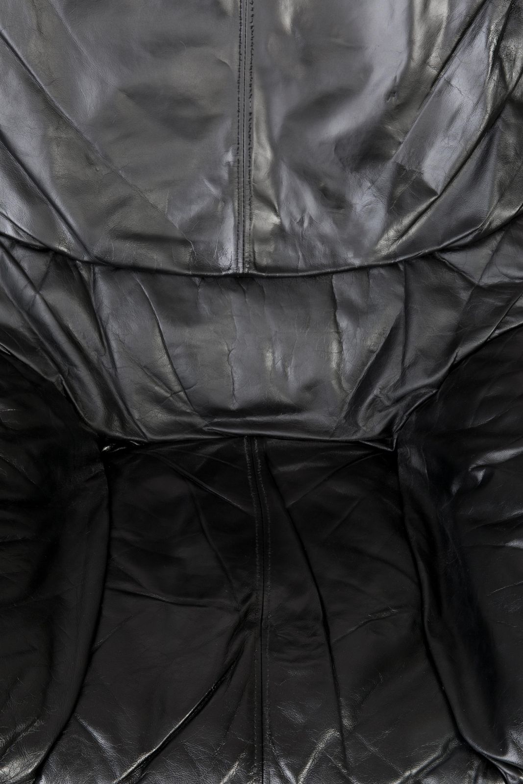 photo for sale 20th Century Vintage Black Soft Leather Swivel Armchair, Italy, 1960s