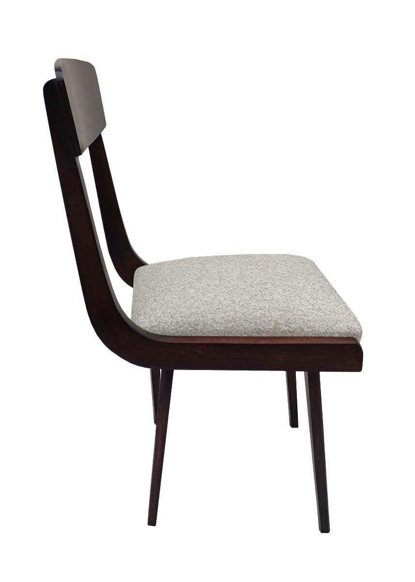 Set Van Tien Mid Century Stoelen Met Beige Velours Bekleding En Donker Houten Frame, Europa, Jaren 1960 photo vinterior