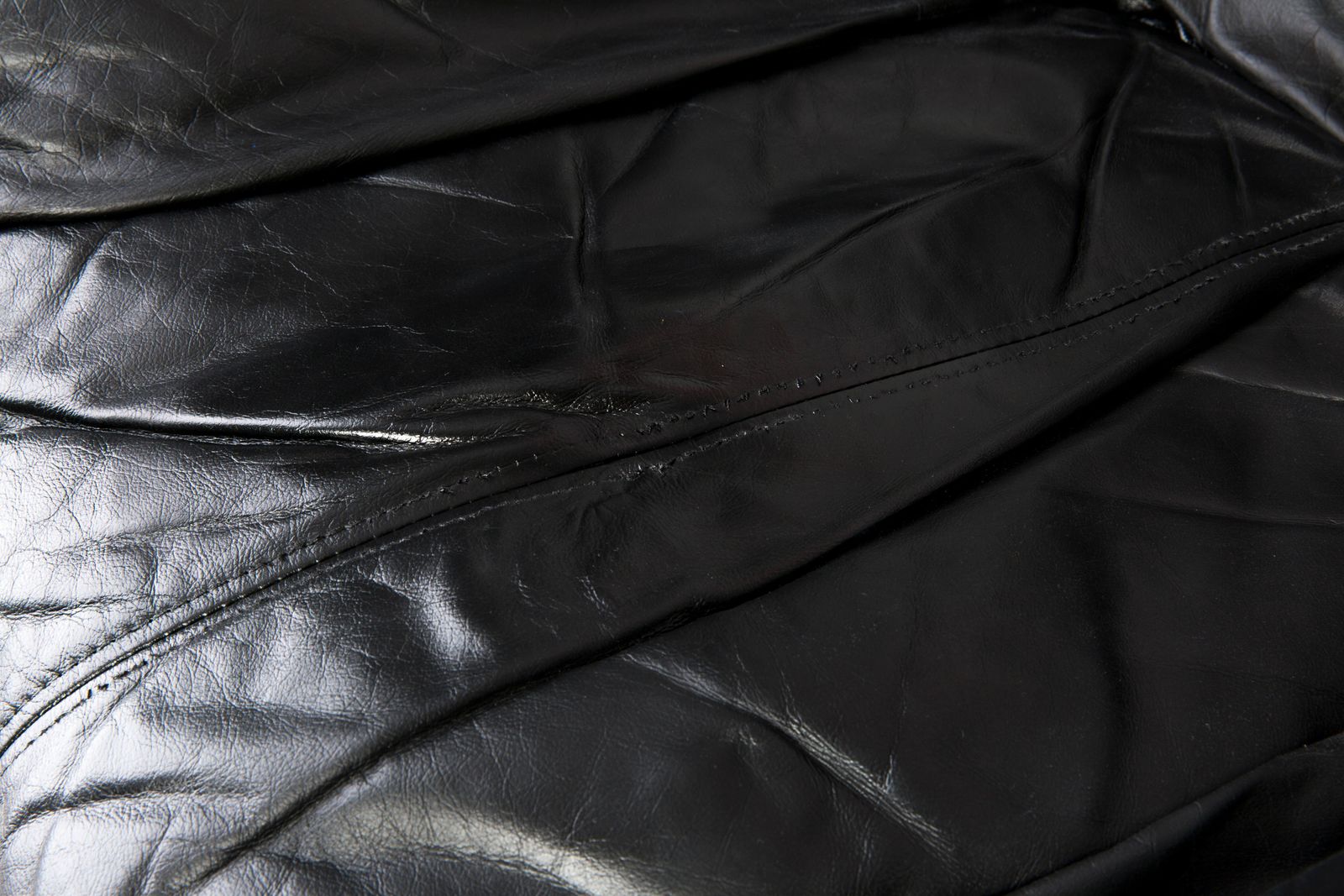 Furniture 20th Century Vintage Black Soft Leather Swivel Armchair, Italy, 1960s photo
