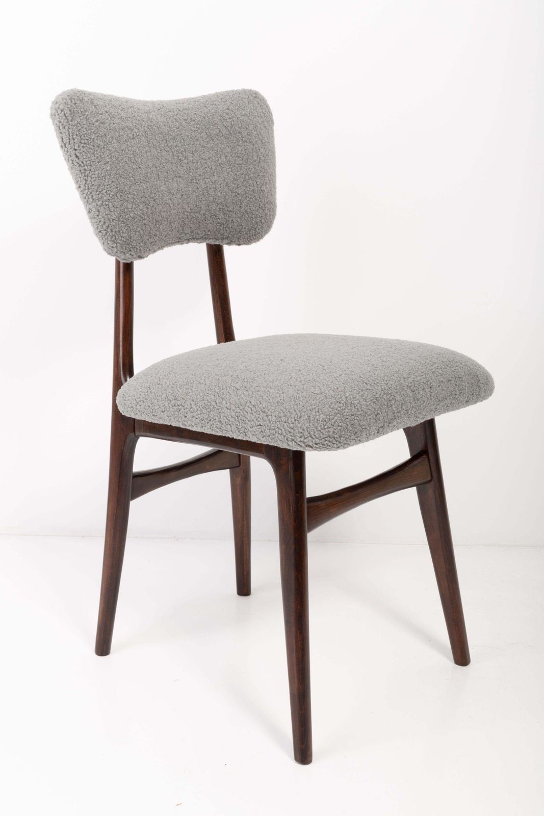 Set Of Twelve 20th Century Gray Boucle Chairs, 1960s photo furniture