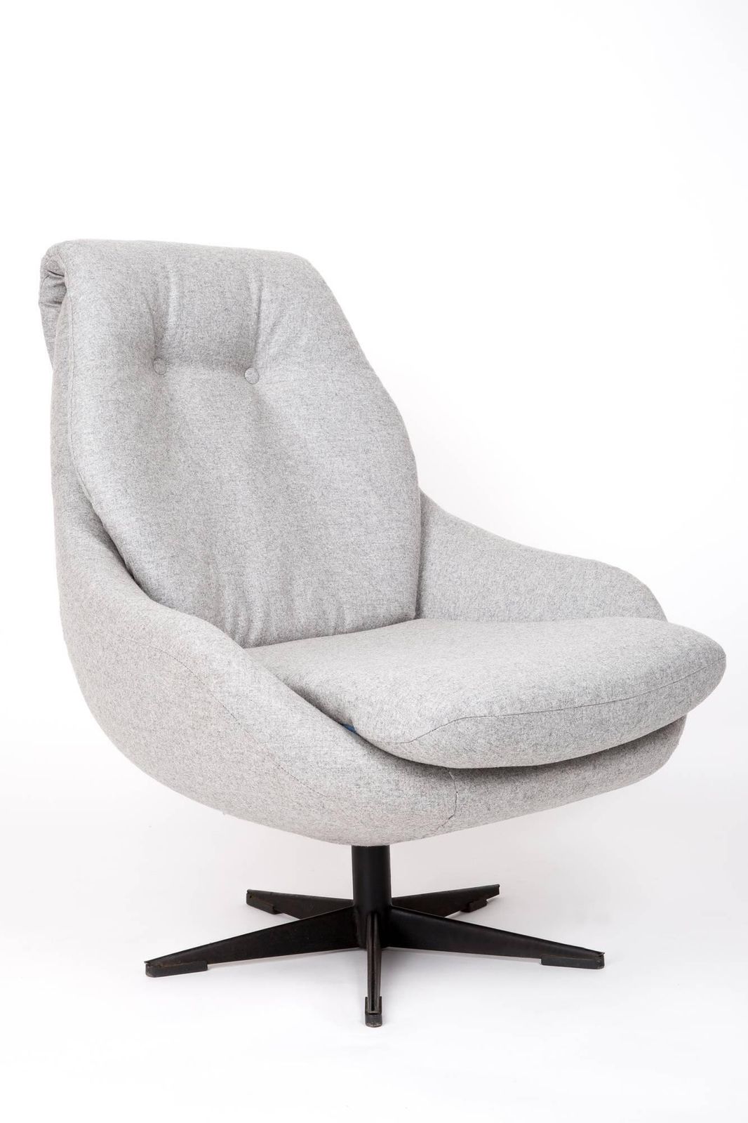 20th Century Vintage Gray Swivel Armchair, 1960s photo furniture