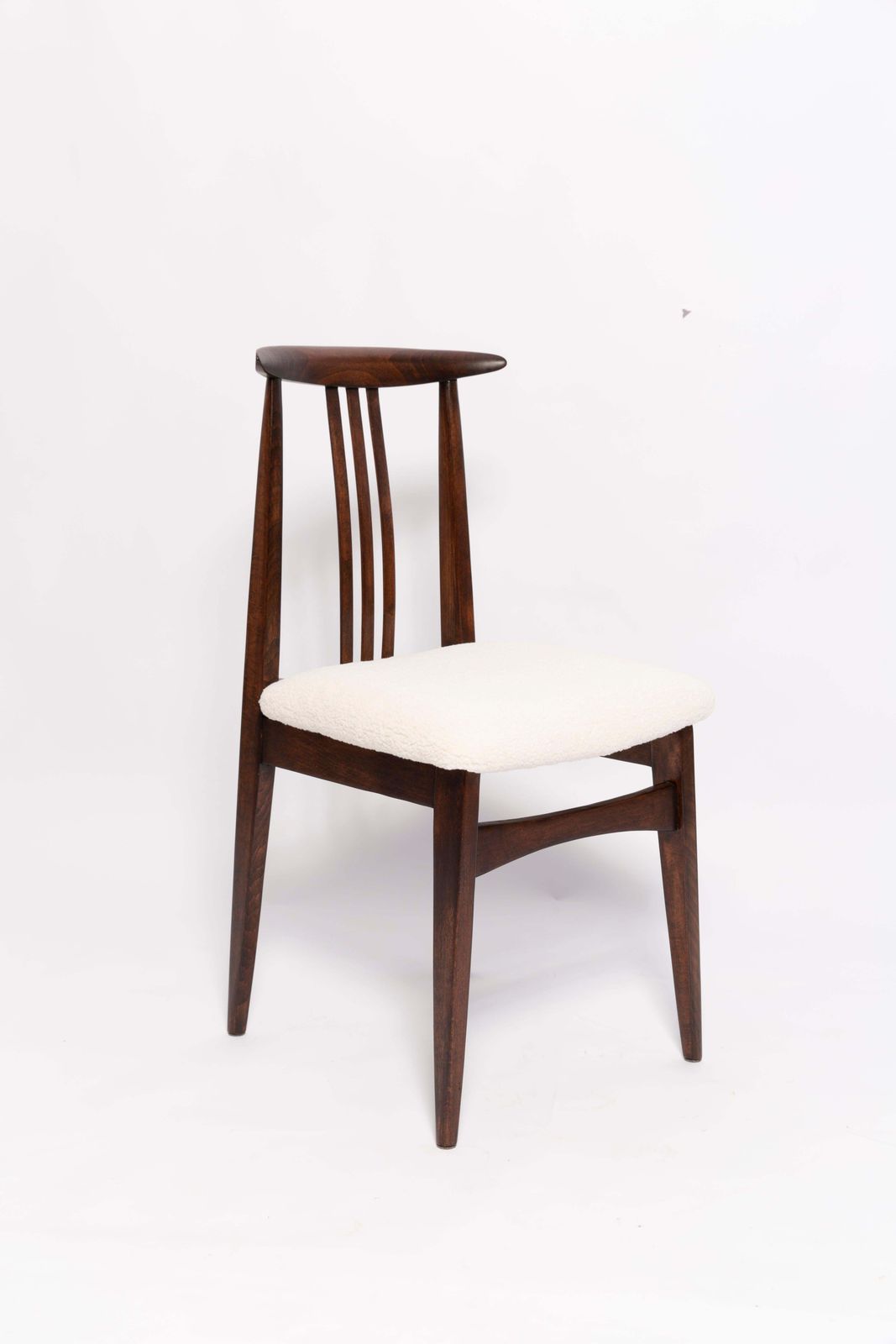 Set Of Twelve Mid Century Cream Boucle Chairs By M. Zielinski, Europe, 1960s photo furniture