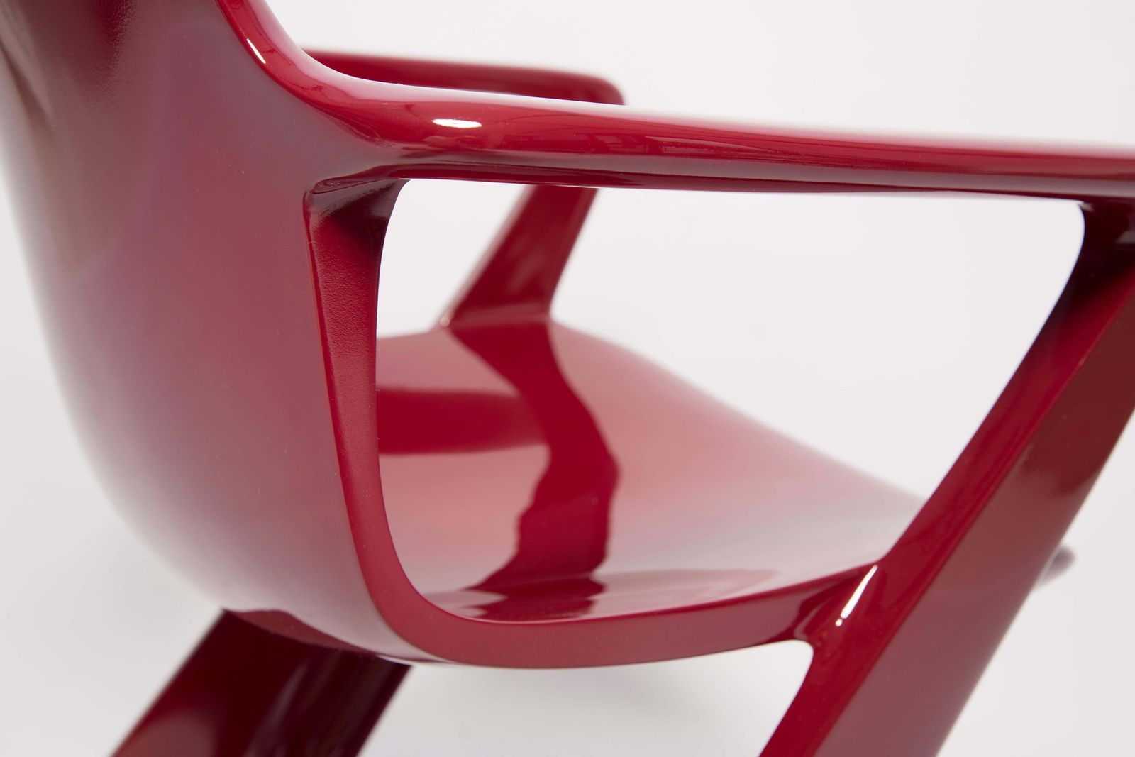 photo furniture Set Of Six Dark Red Wine Kangaroo Chairs Designed By Ernst Moeckl, Germany, 1968