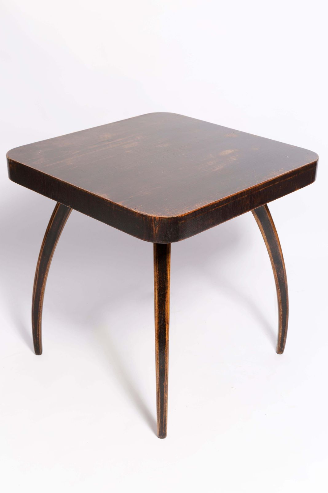 Mid Century Table By Jindřich Halabala And Set Of 4 Boucle Chairs, Europe, 1960s photo for sale