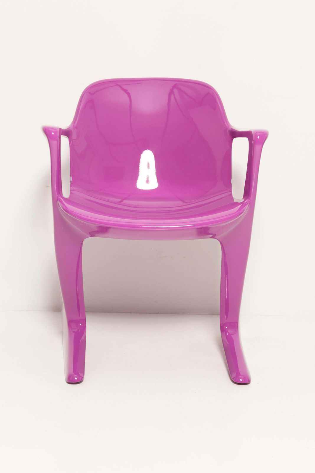 Set Of Twelve Mid Century Purple Kangaroo Chairs, By Ernst Moeckl, Germany, 1968 photo vintage
