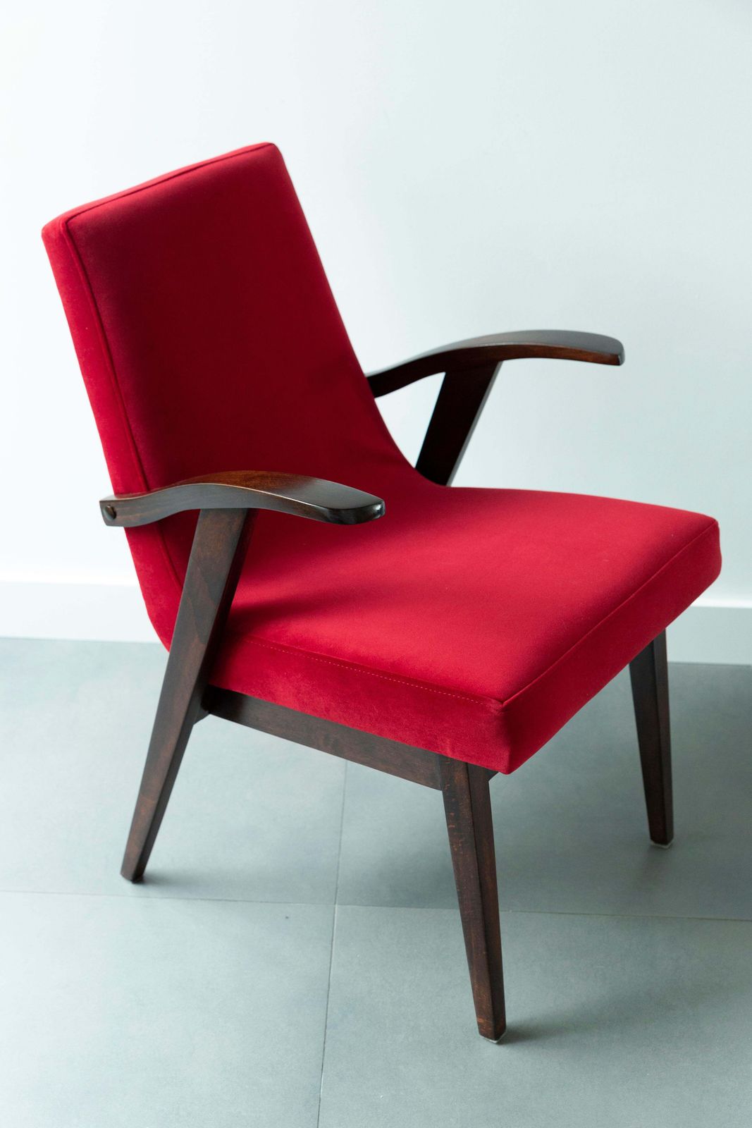20th Century Vintage Red Armchair By Mieczyslaw Puchala, 1960s photo furniture