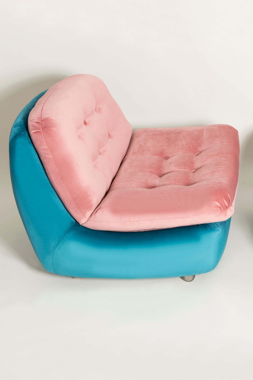 20th Century Vintage Pink And Blue Atlantis Armchair, 1960s photo vinterior