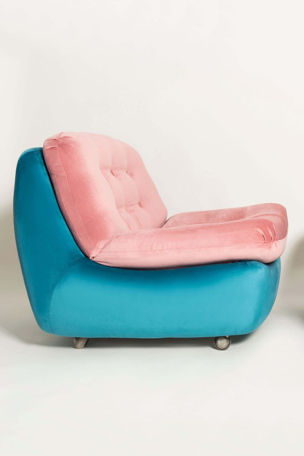 20th Century Vintage Pink And Blue Atlantis Armchair, 1960s photo buy