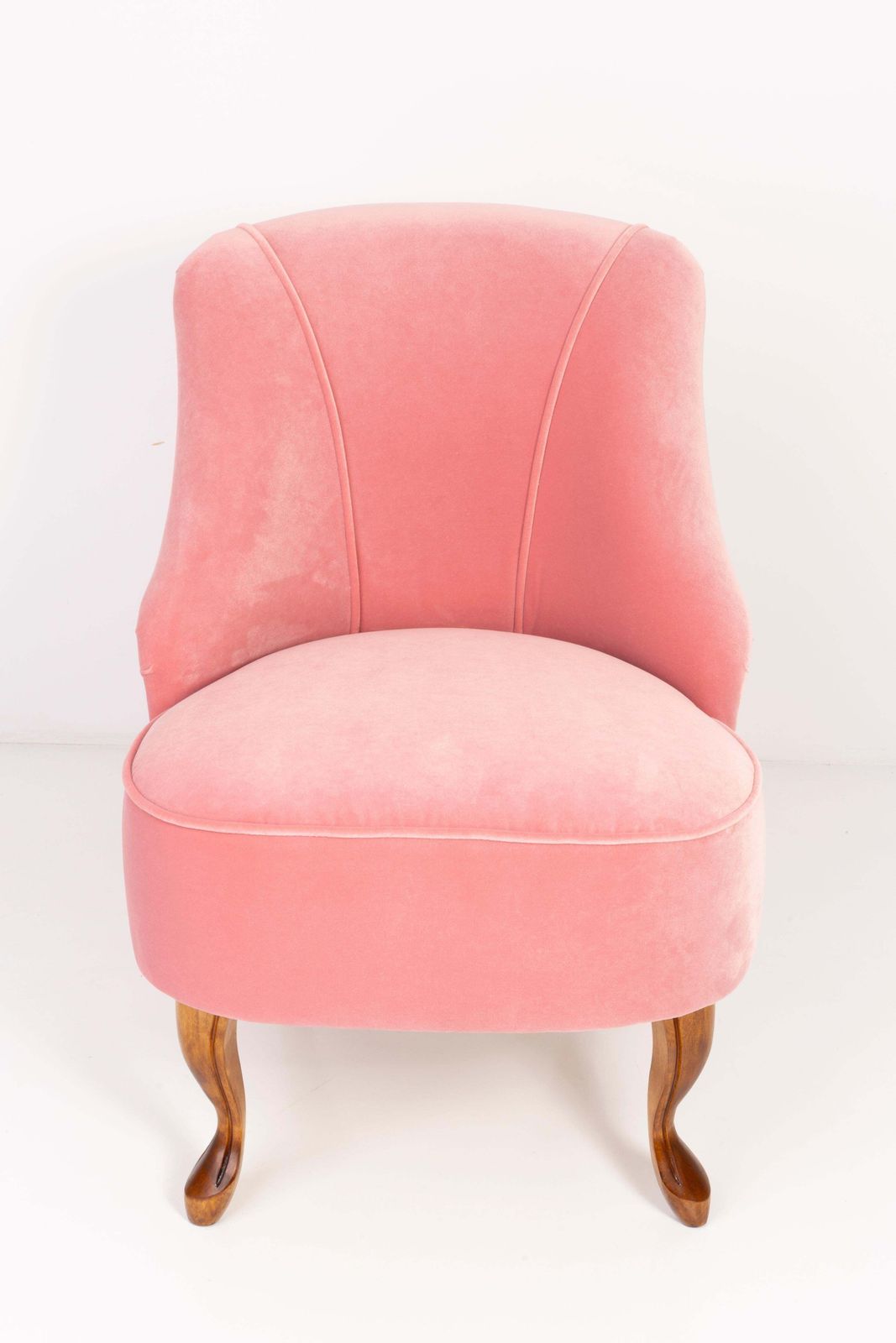 20th Century Art Deco Baby Pink Armchair, 1950s photo for sale