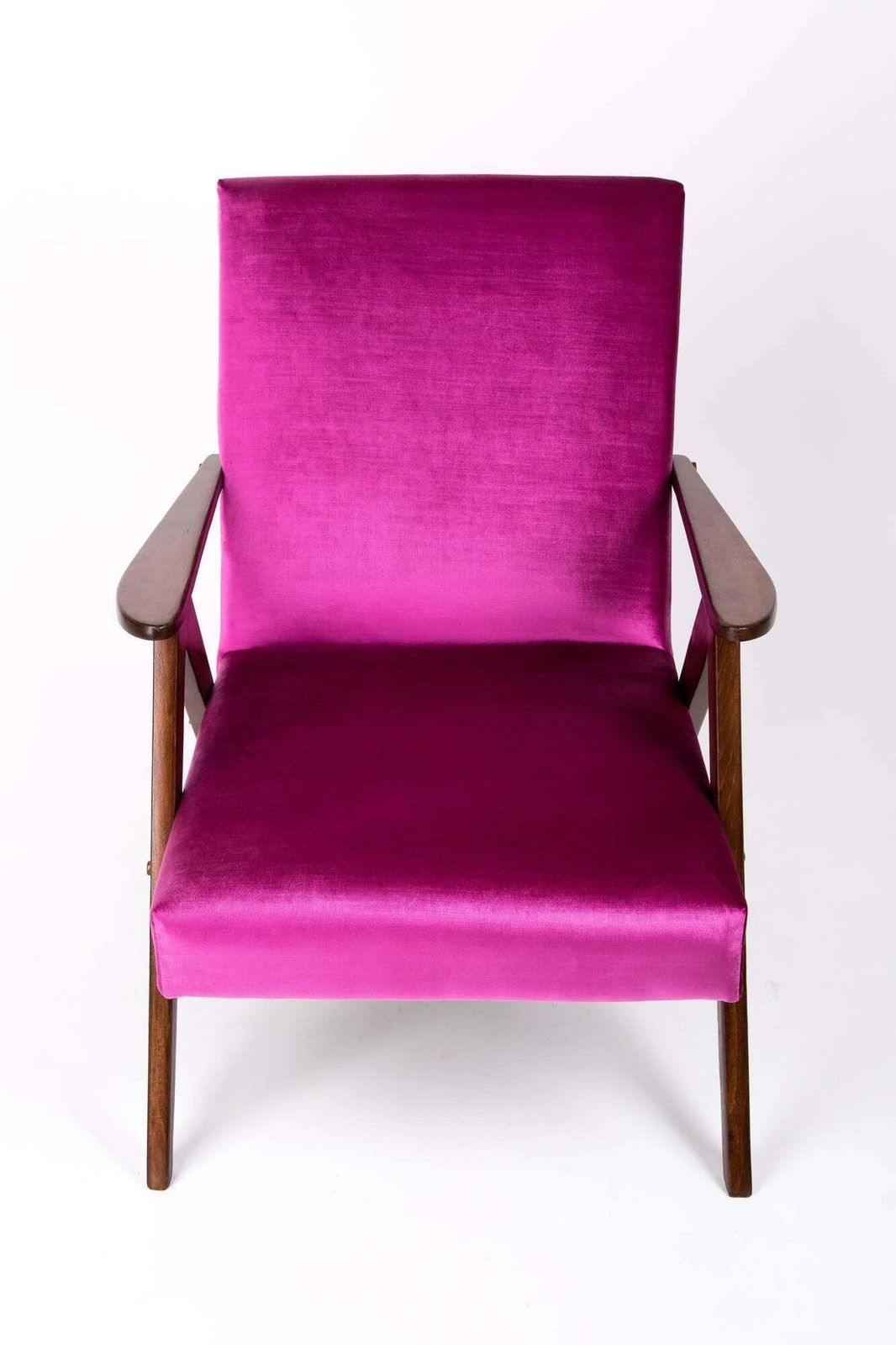 Mid Century Modern Magenta Pink Armchair, B 310 Var, 1960s, Poland photo 1276.0