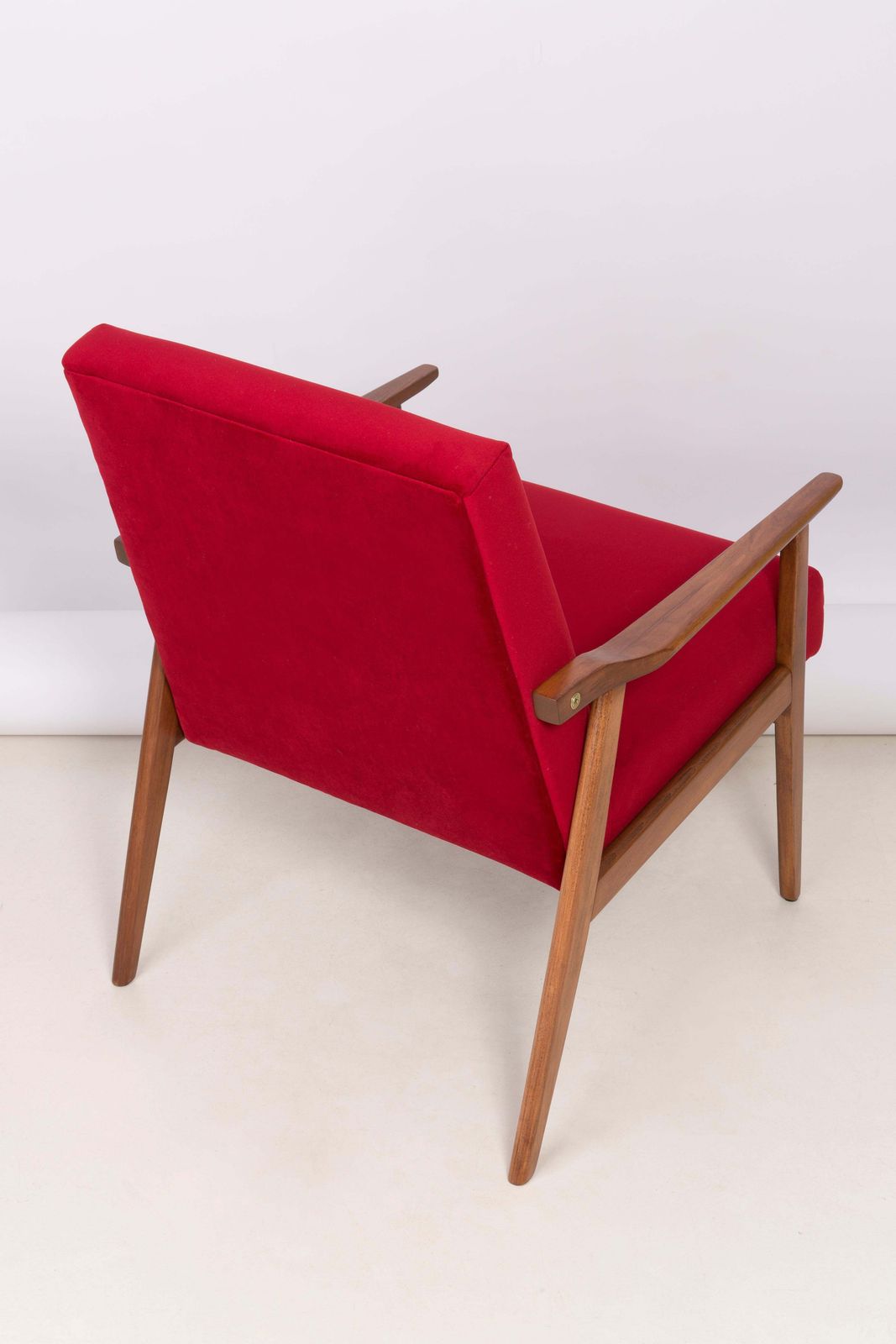 photo for sale Midcentury Red Velvet Dante Armchair, 1960s
