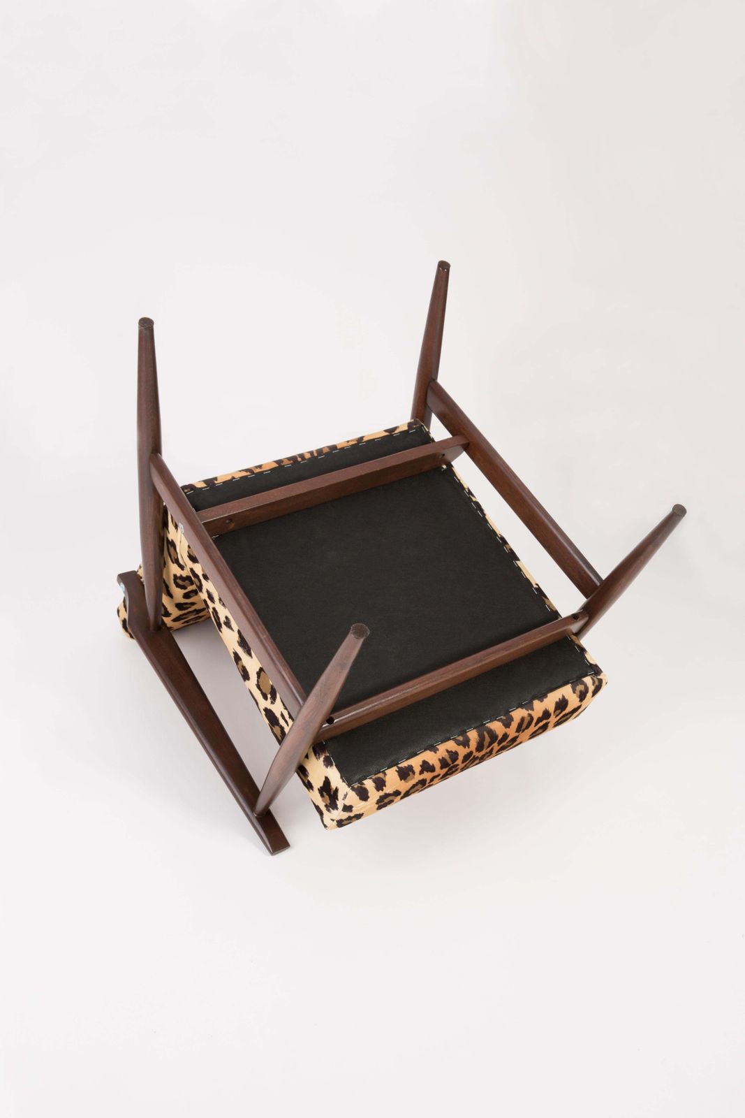 Midcentury Leopard Print Velvet Dante Armchair, H. Lis, 1960s photo Furniture