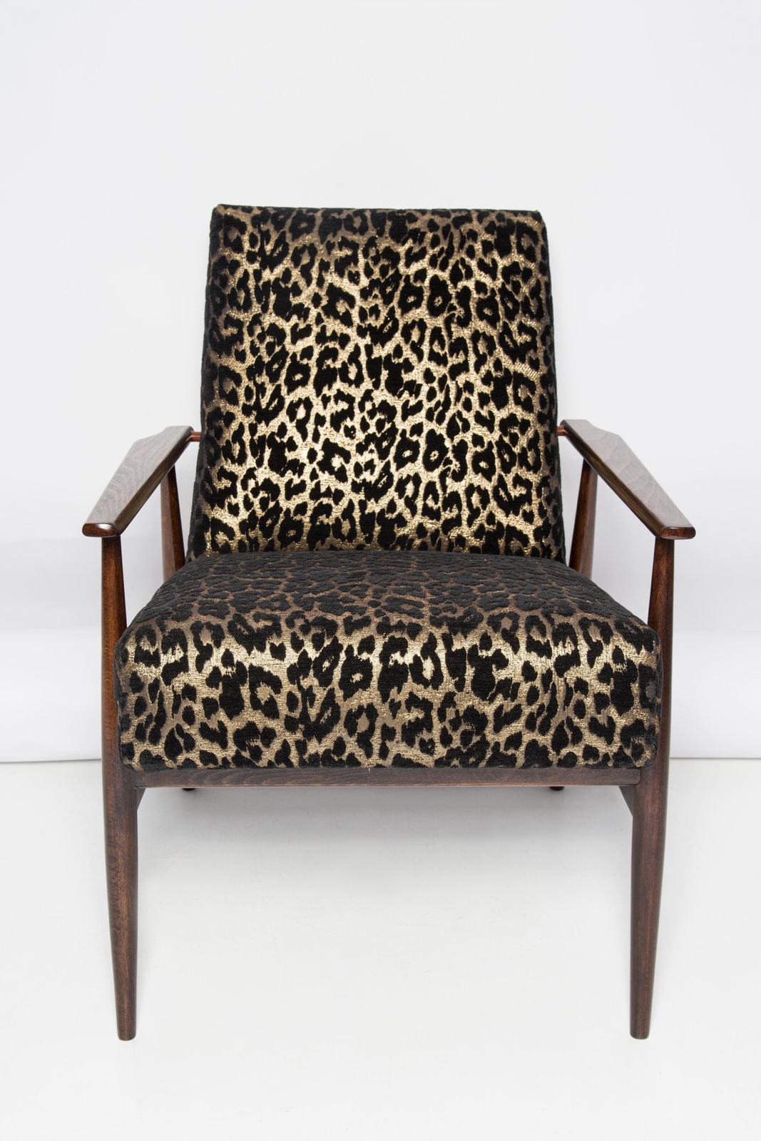 1361.0 Mid Century Fauteuil Met Luipaardprint Fluweel, Dante, H. Lis, Europa, Jaren 1960 photo