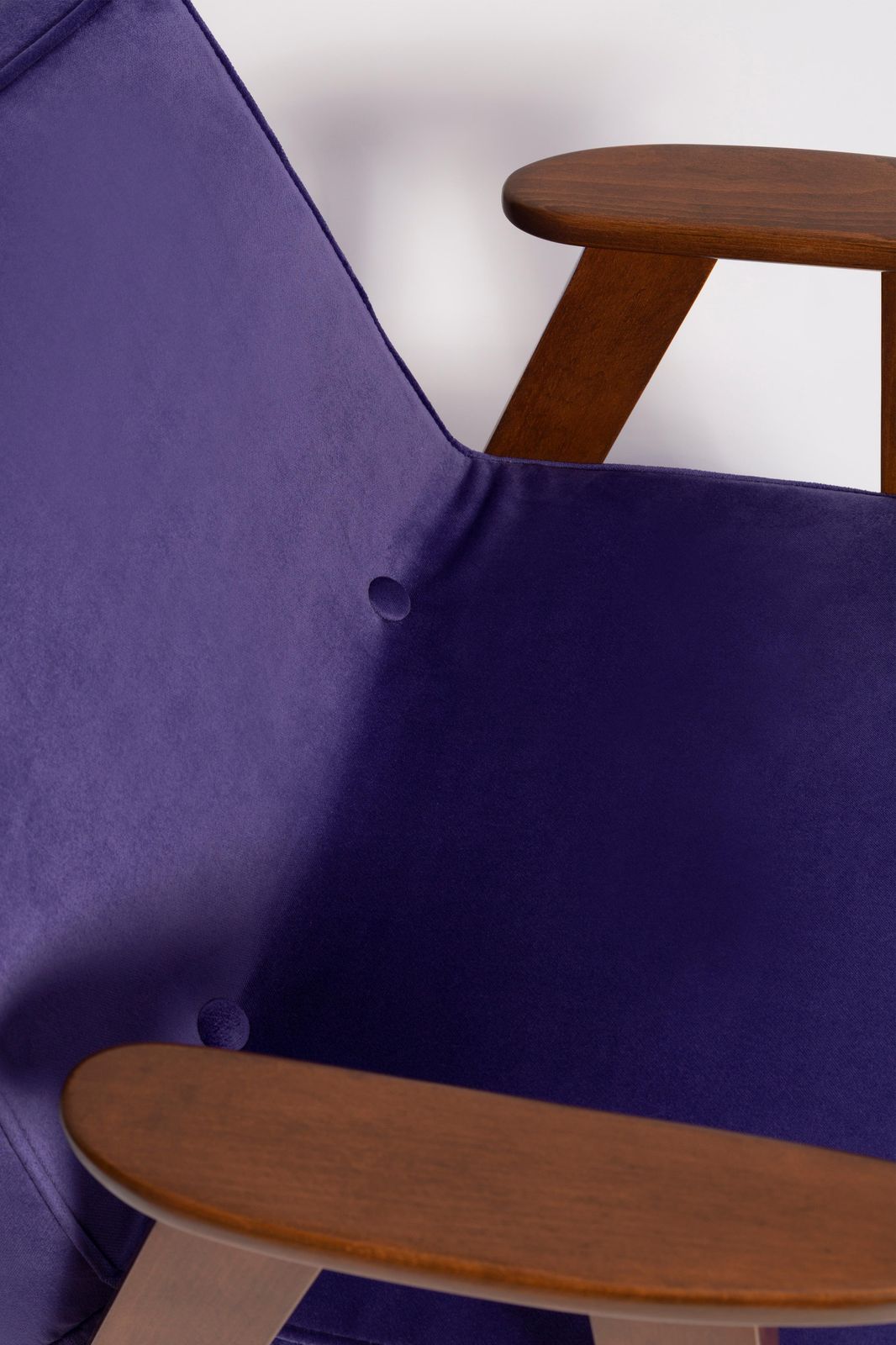 Mid Century 366 Armchair In Purple Velvet, By Jozef Chierowski, Europe 1960s photo 1276.0