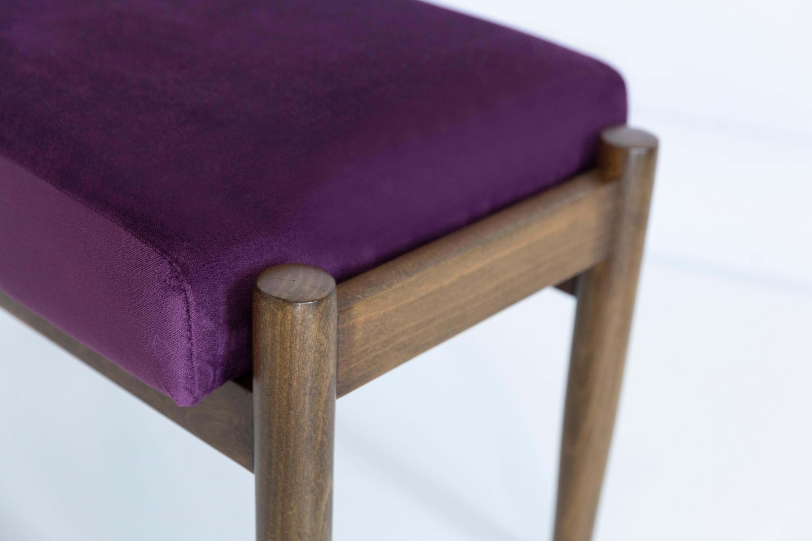 20th Century Vintage Plum Violet Armchair And Stool By Mieczyslaw Puchala, 1960s photo 1361.0