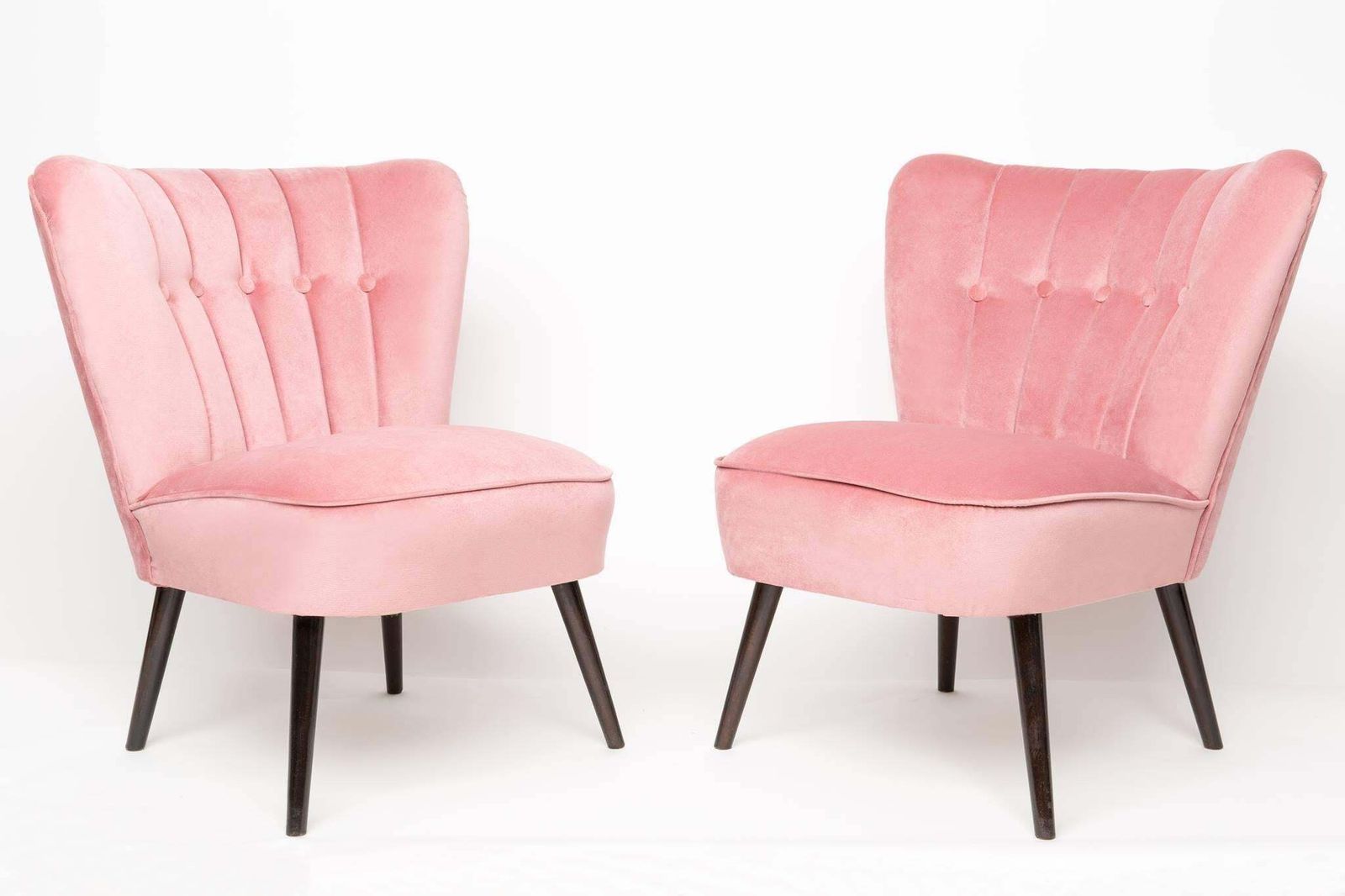 Mid Century Duitse Fauteuil In Roze Velours, Europa, Jaren 1960 photo for sale