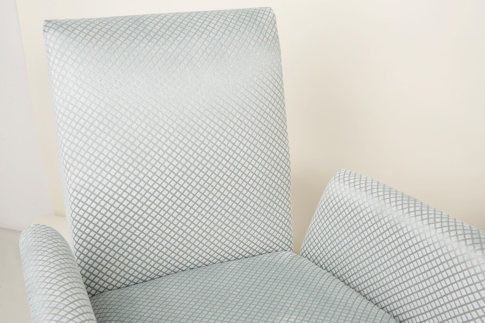 Mid Century Modern Baby Blue Velvet Club Armchair, 1960s photo vintage