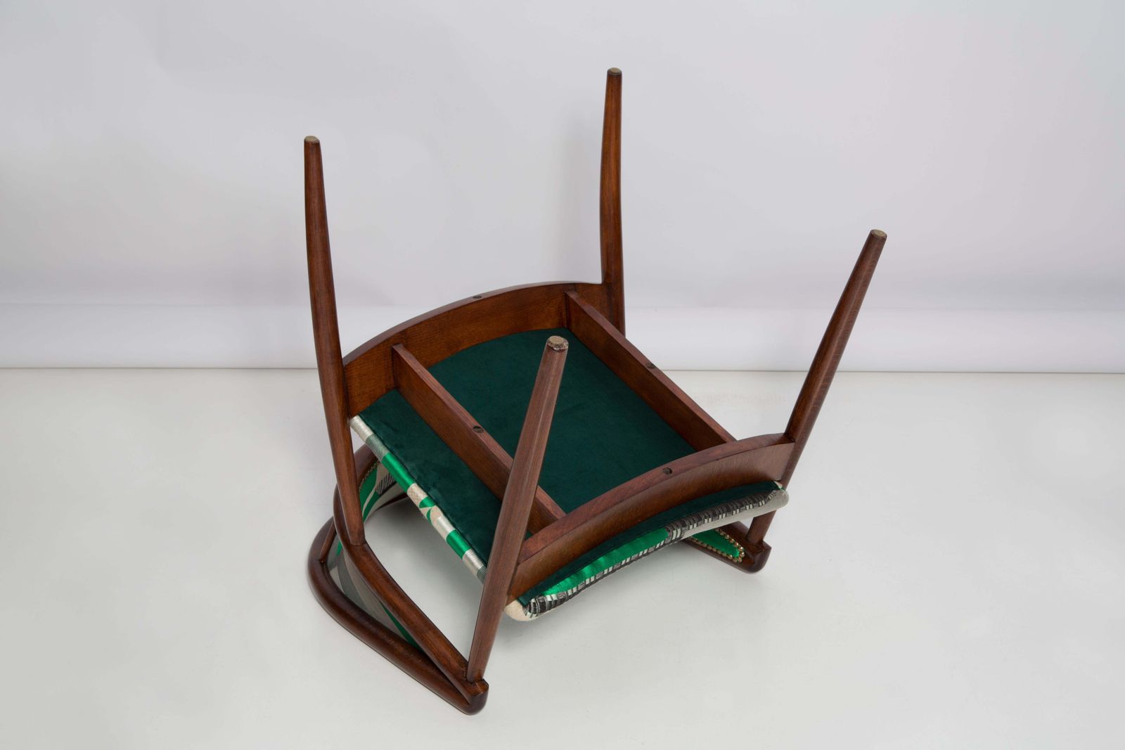 photo vinterior Mid Century Radomsko B 3300 Armchair, Dedar Babelia Jacquard, 1960s, Europe