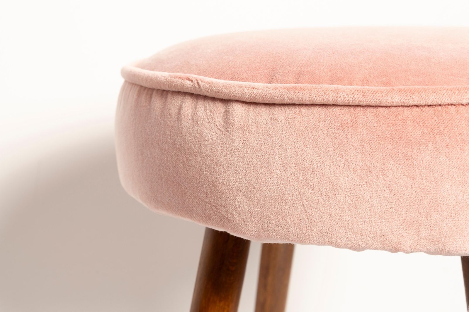 Mid Century Baby Pink Stool, Europe, 1960s photo Furniture