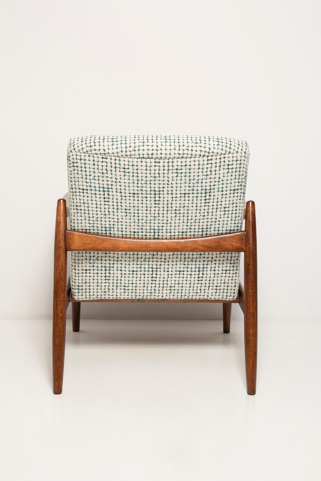 photo vinterior Mid Century Wit En Aqua Vintage Gfm 64 Fauteuil, Edmund Homa, Europa, Jaren 1960