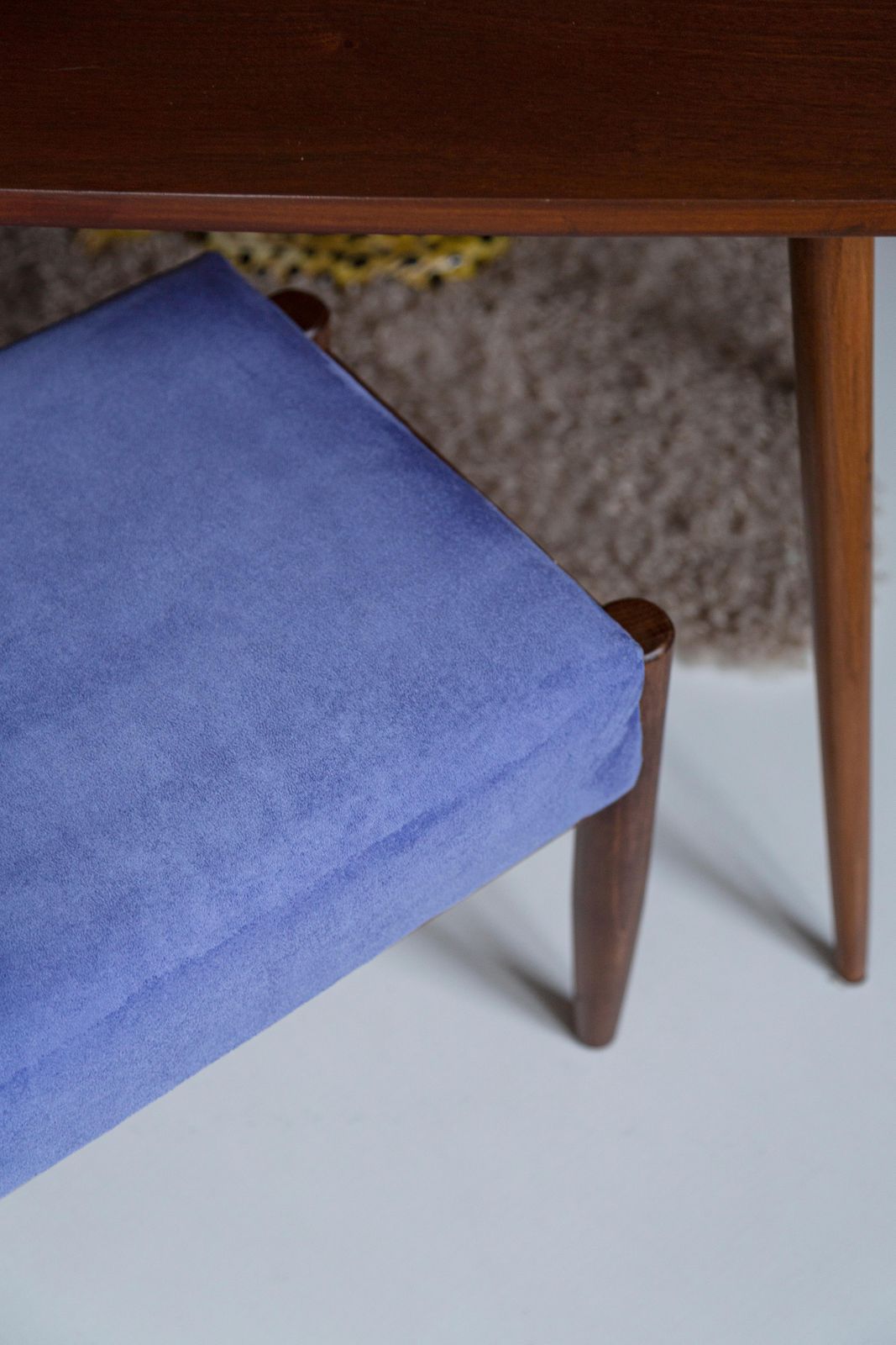 Midcentury Violet Purple Vintage Stool, Edmund Homa, 1960s photo for sale