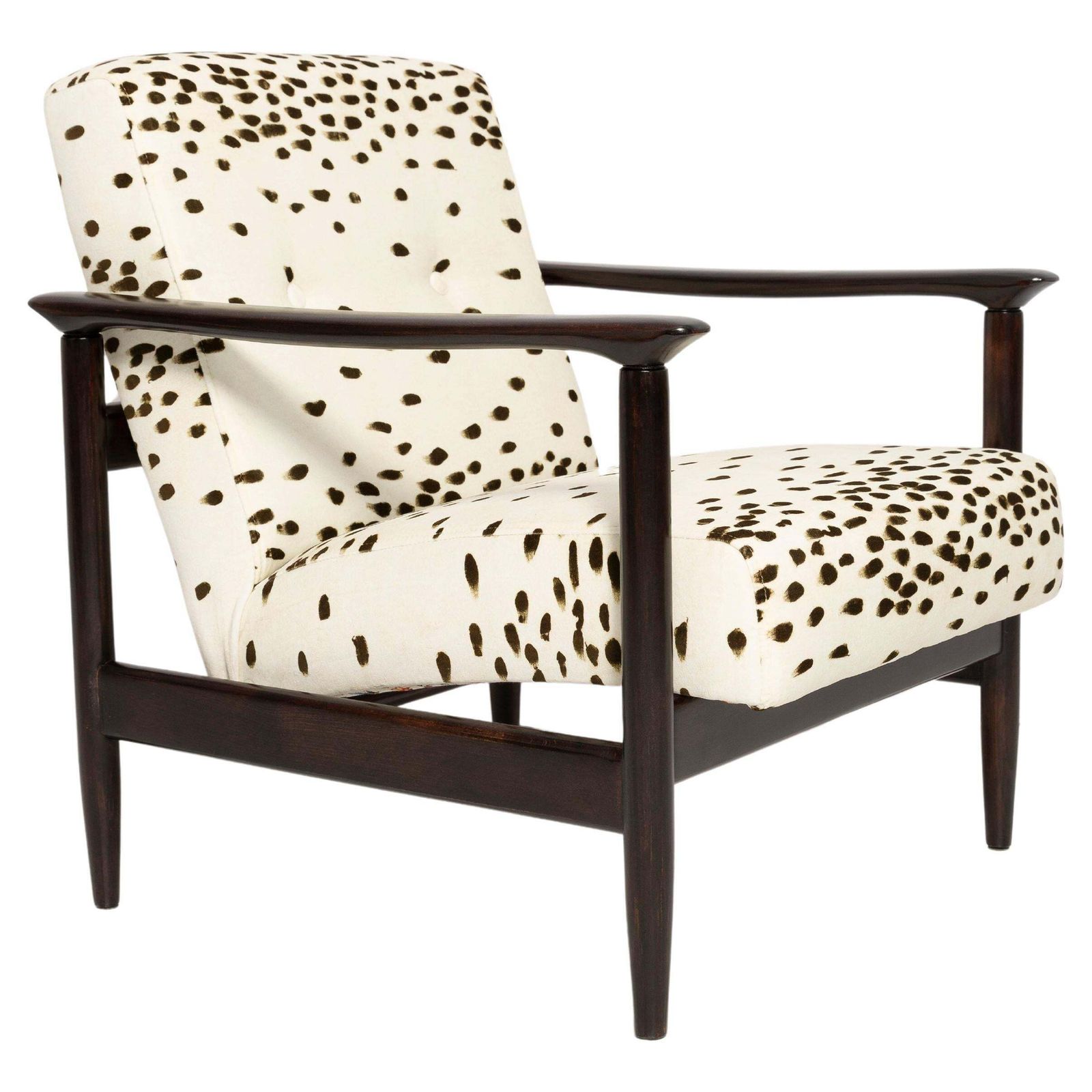 Mid Century Pattern Dalmatian Armchair, By Edmund Homa, Europe, 1960s