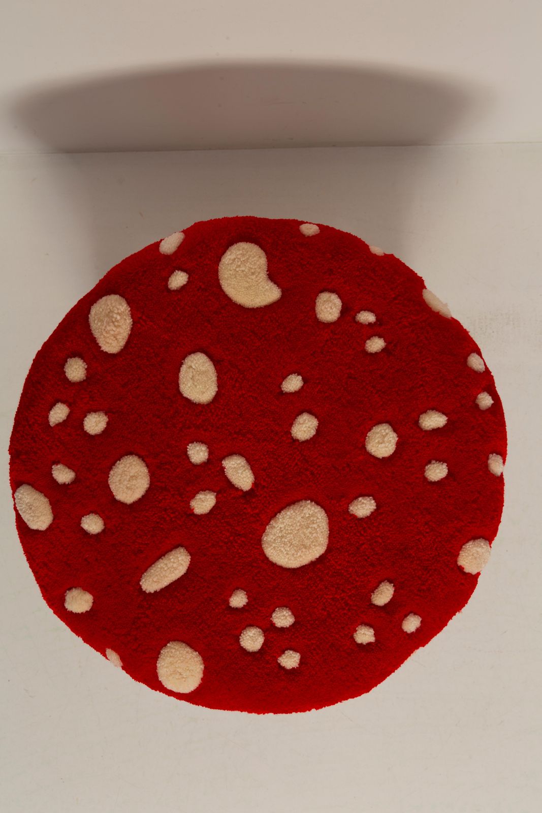 Mid Century Hand Tufting Mushroom Wool Stool, Europe, 1960s photo 1019.0