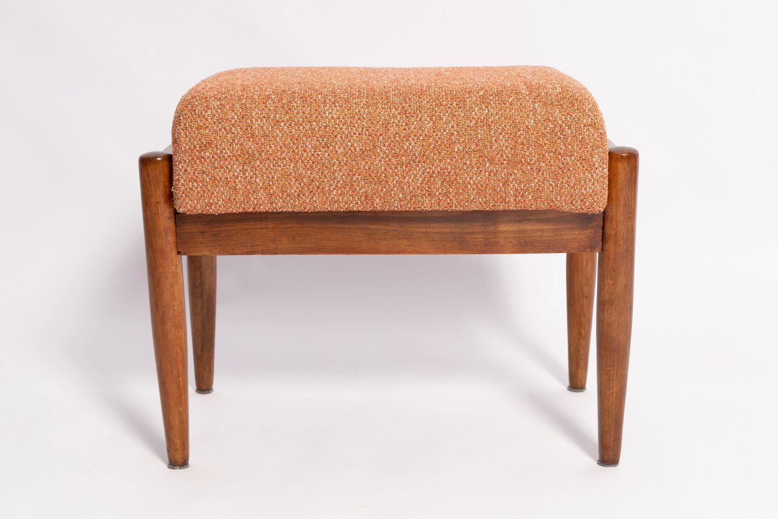 Pair Of 20th Century Orange Melange Vintage Footstools, Edmund Homa, 1960s photo for sale