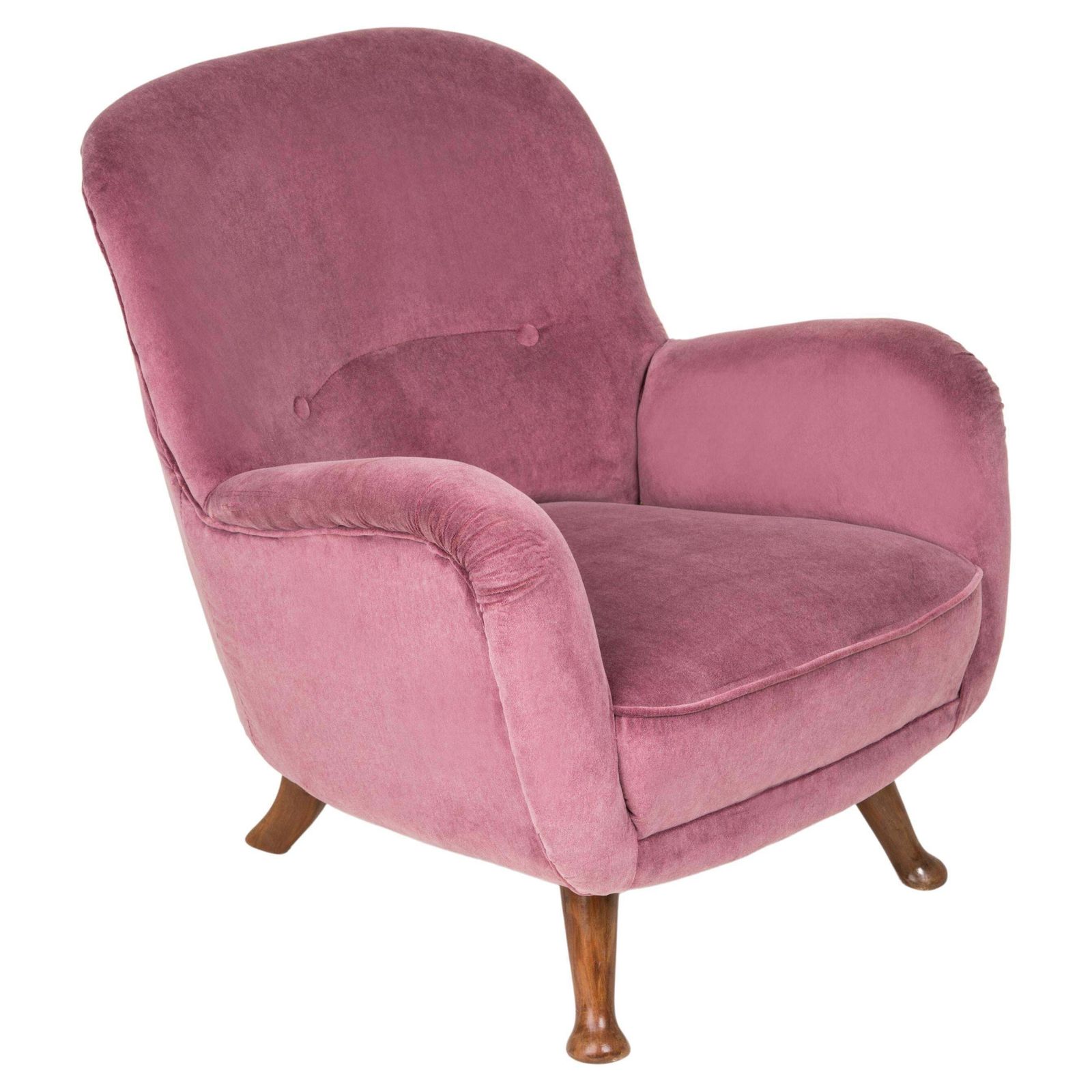 Mid Century Vintage Burgundy Big Armchair, Europe, 1960s