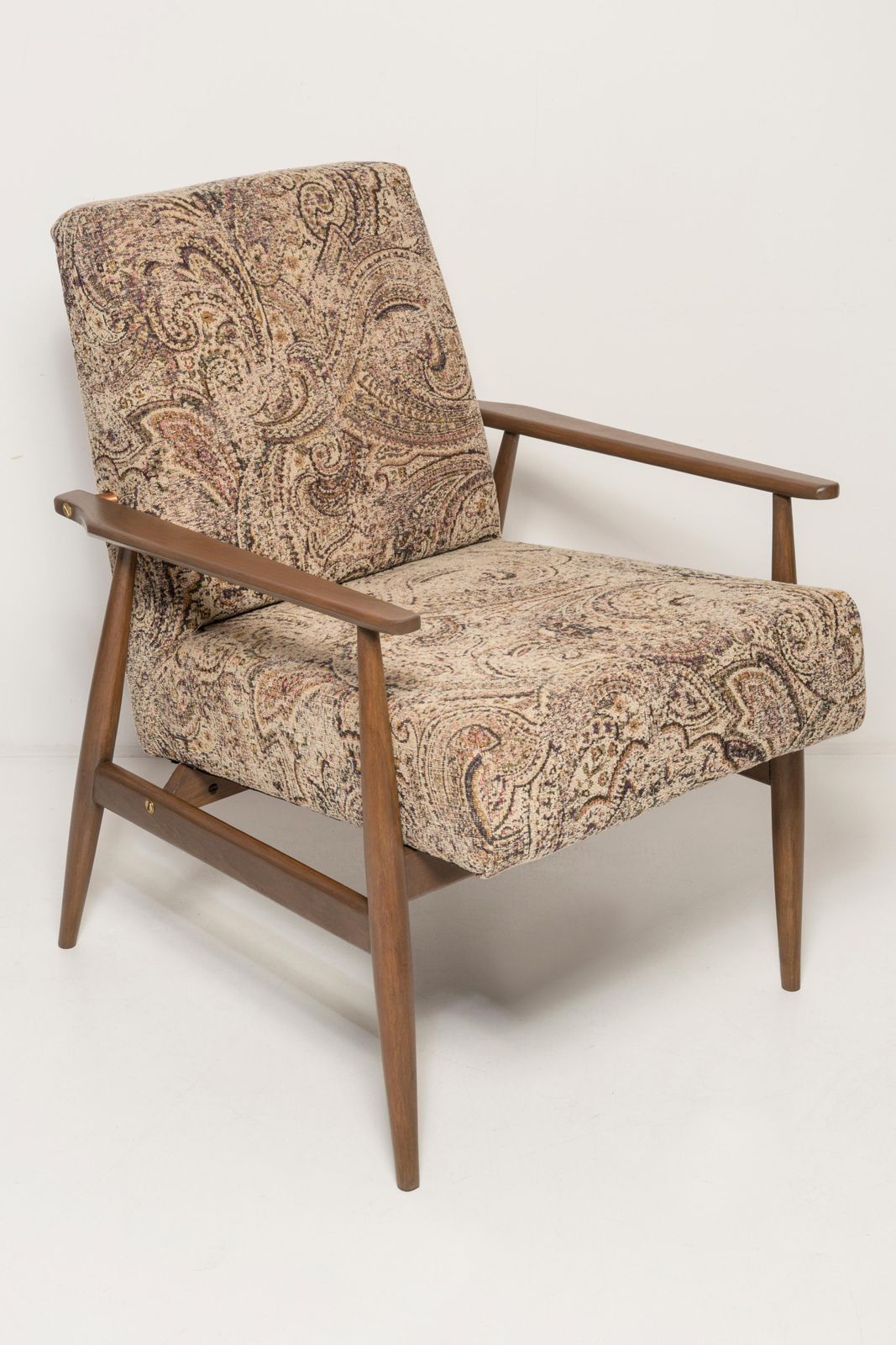 Paar Mid Century Vintage Beige Fluwelen Dante Fauteuils, H. Lis, Jaren 1960 photo Meubels