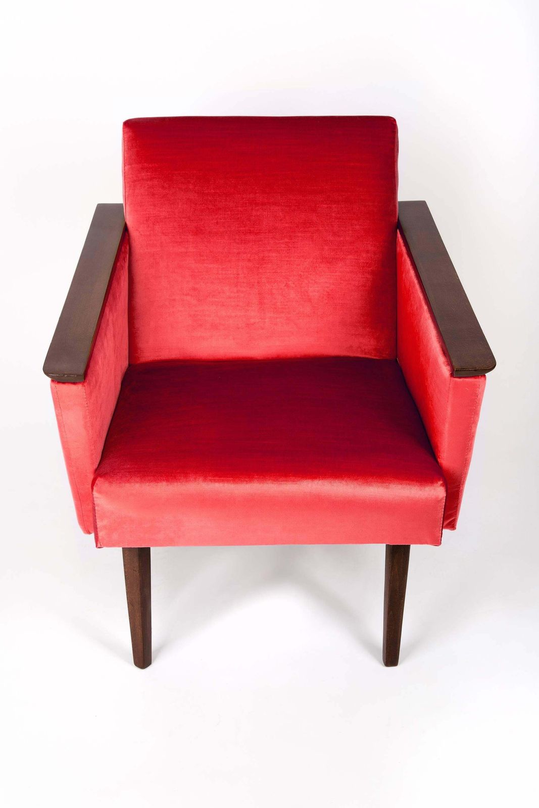 Pair Of Red Armchairs, 1960s, Ddr, Germany photo vinterior