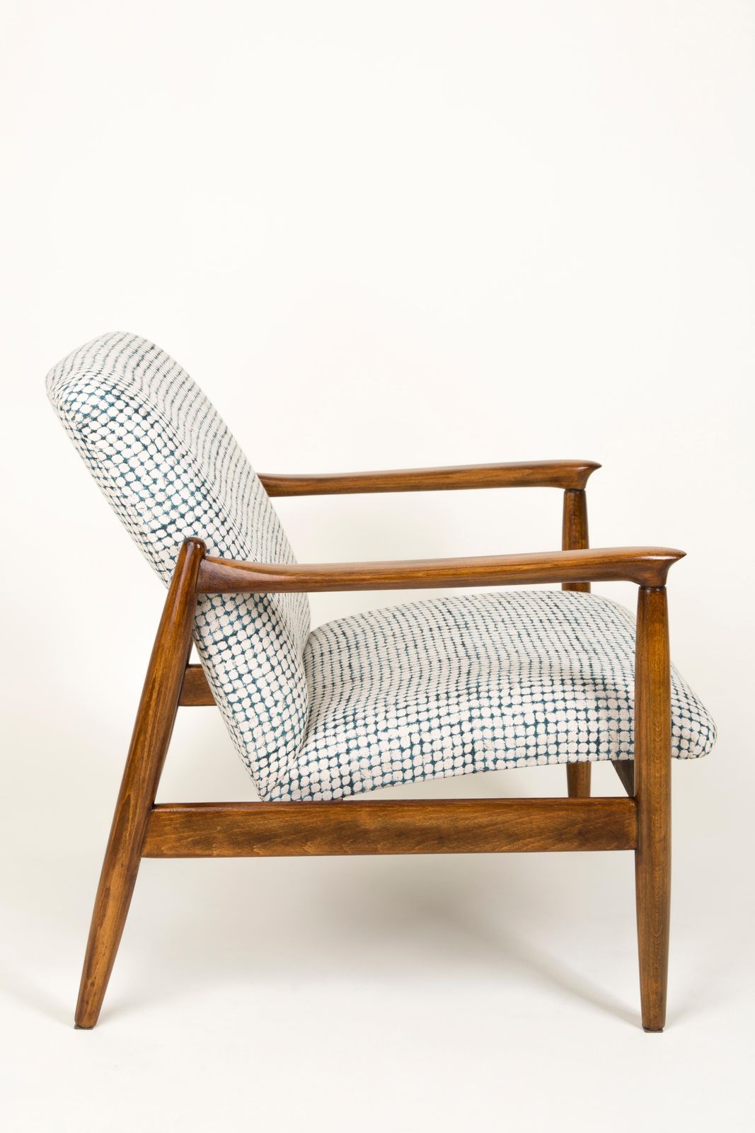 photo furniture Pair Of White And Aqua Vintage Armchairs, Edmund Homa, 1960s