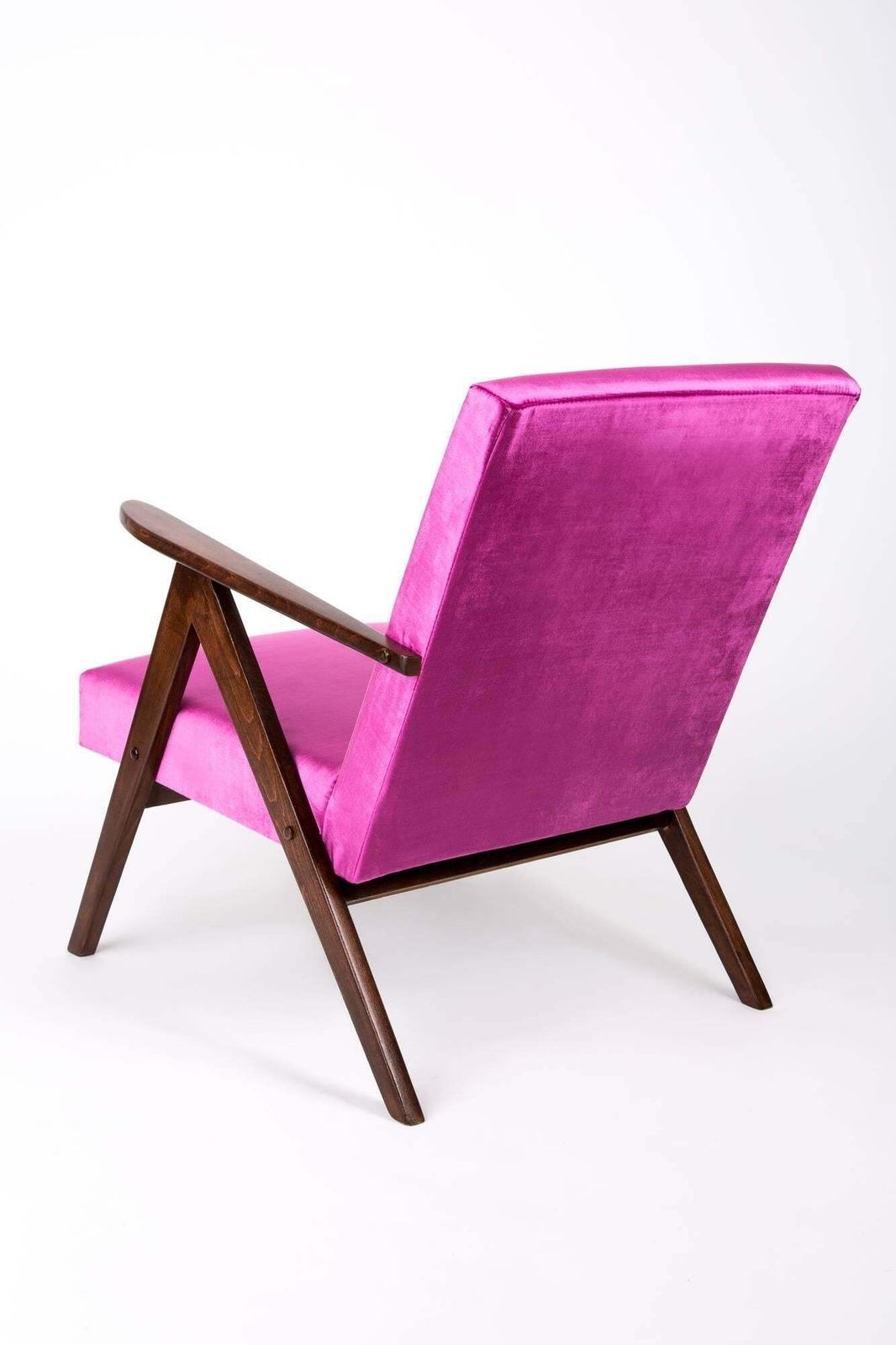 Set Of Two Mid Century Modern Magenta Pink Armchairs, 1960s, Poland photo 2551.0