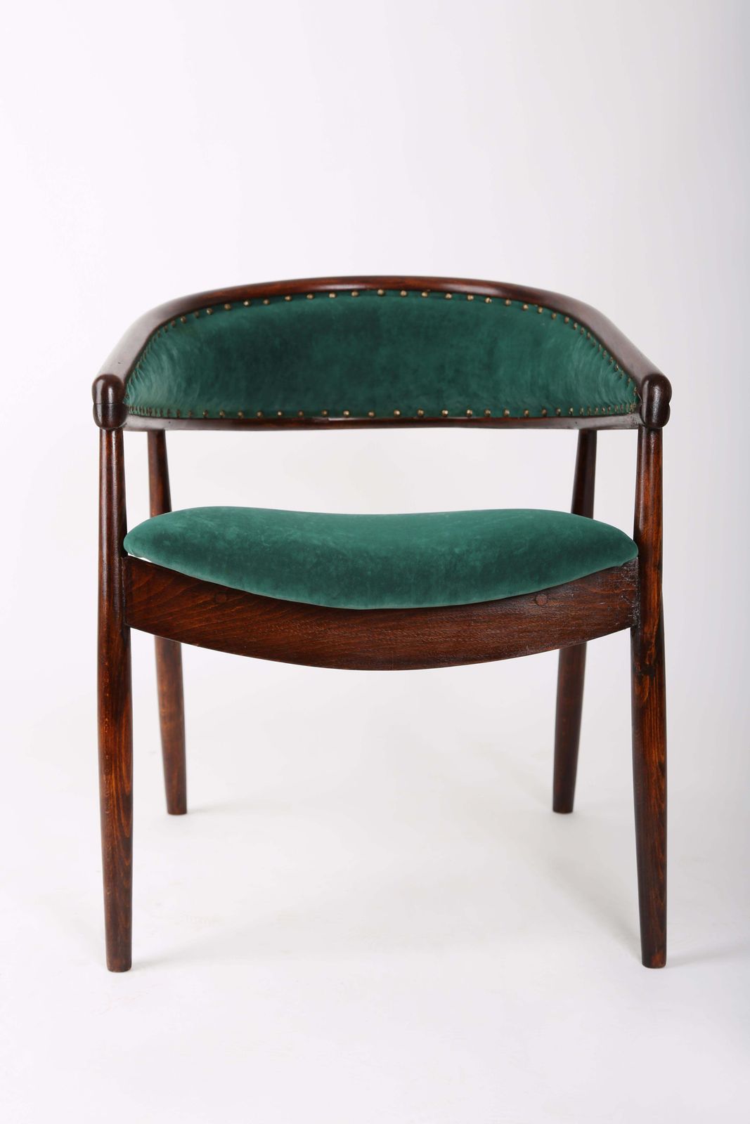 Set Of Two James Mont Style Bent Beech Armchairs, B 3300 Type, 1960s photo vinterior