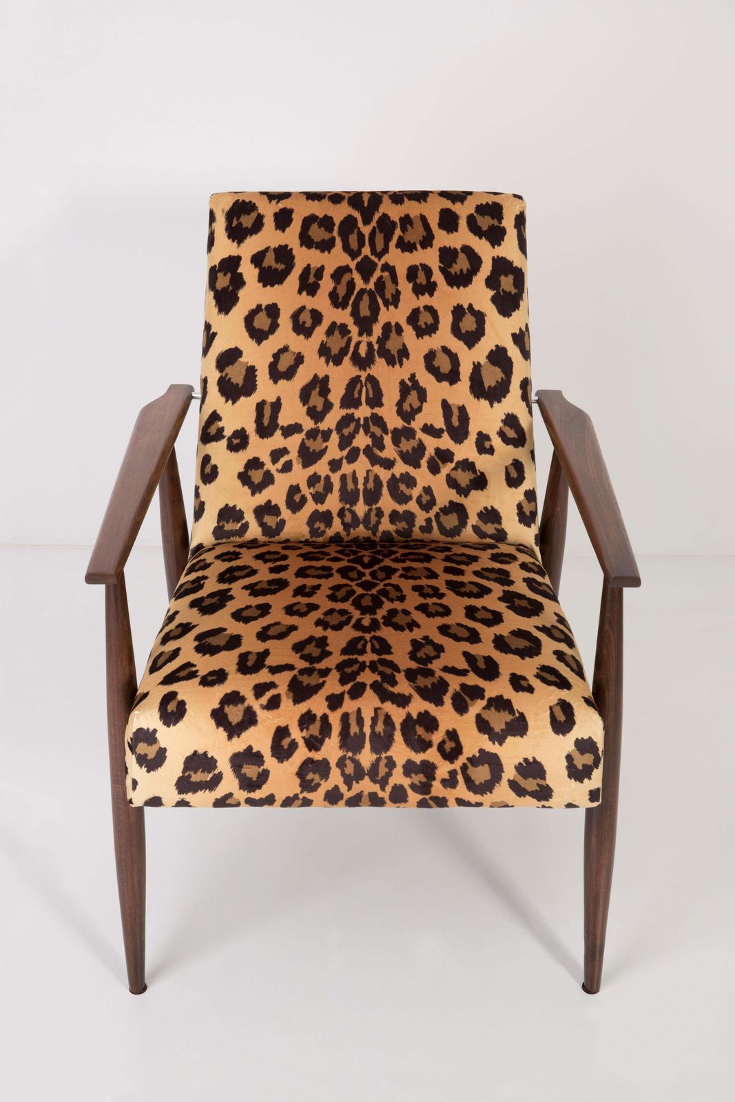 photo furniture Set Of Two Midcentury Leopard Print Velvet Dante Armchairs, H. Lis, 1960s