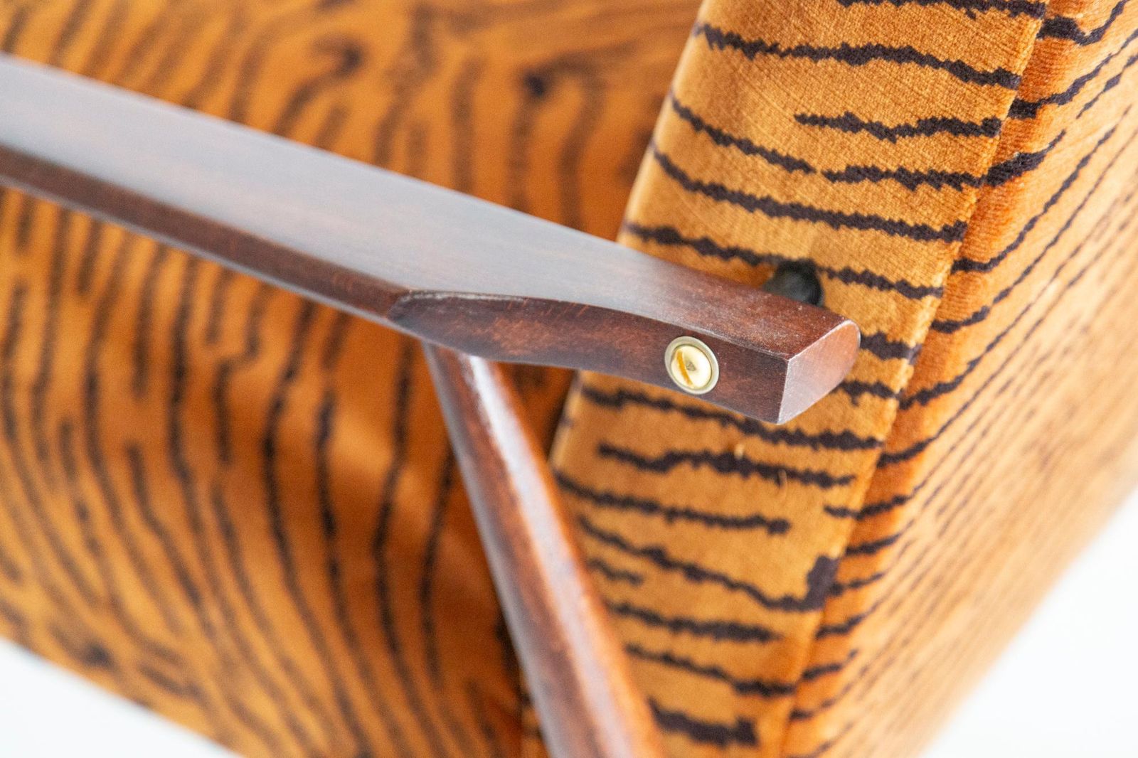 Meubels Paar Mid Century Dedar Tiger Velvet Dante Fauteuils, H. Lis, Europa, Jaren 1960 photo