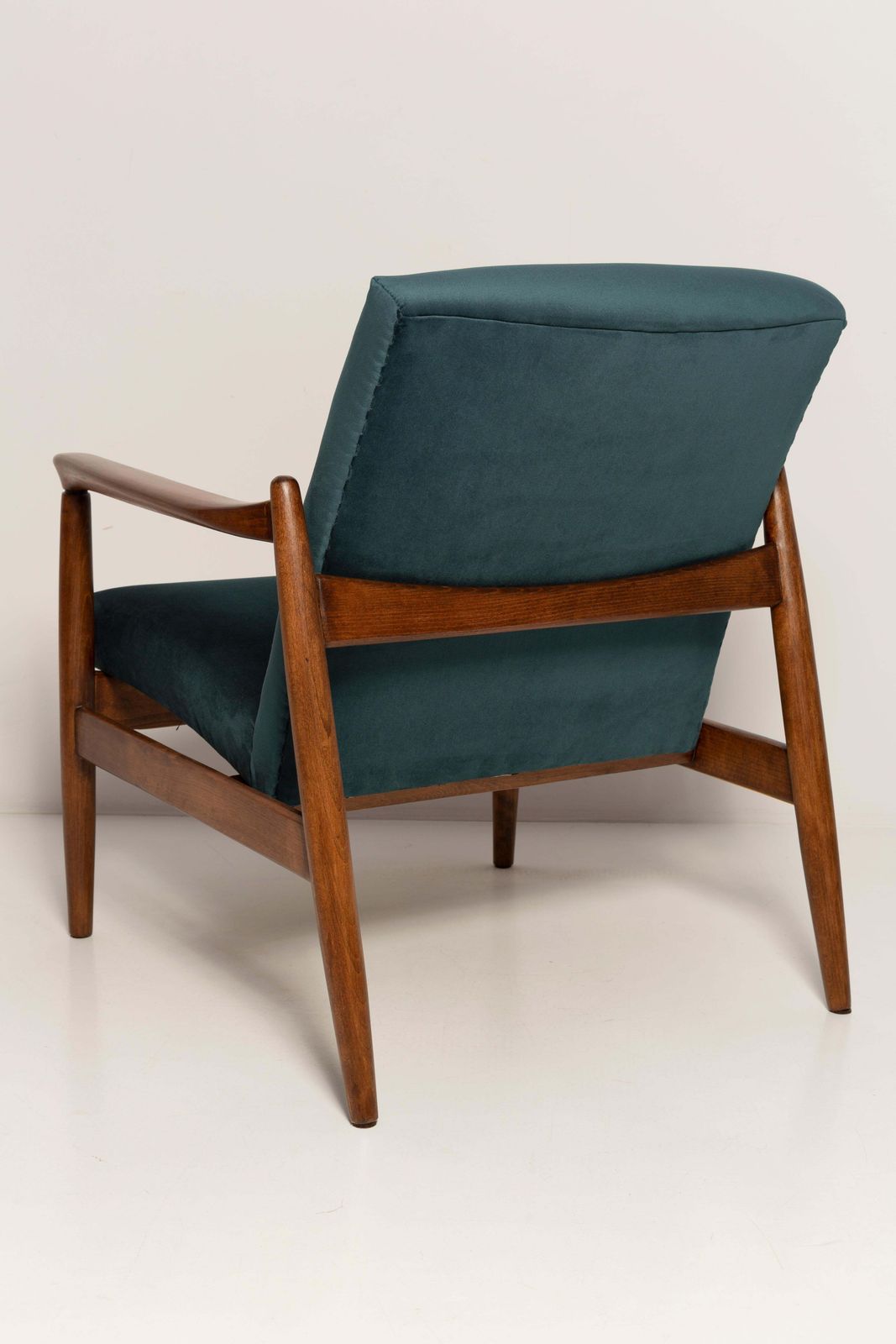 Paar Mid Century Fauteuils In Petrolblauw, Edmund Homa, Polen, Jaren 1960 photo buy