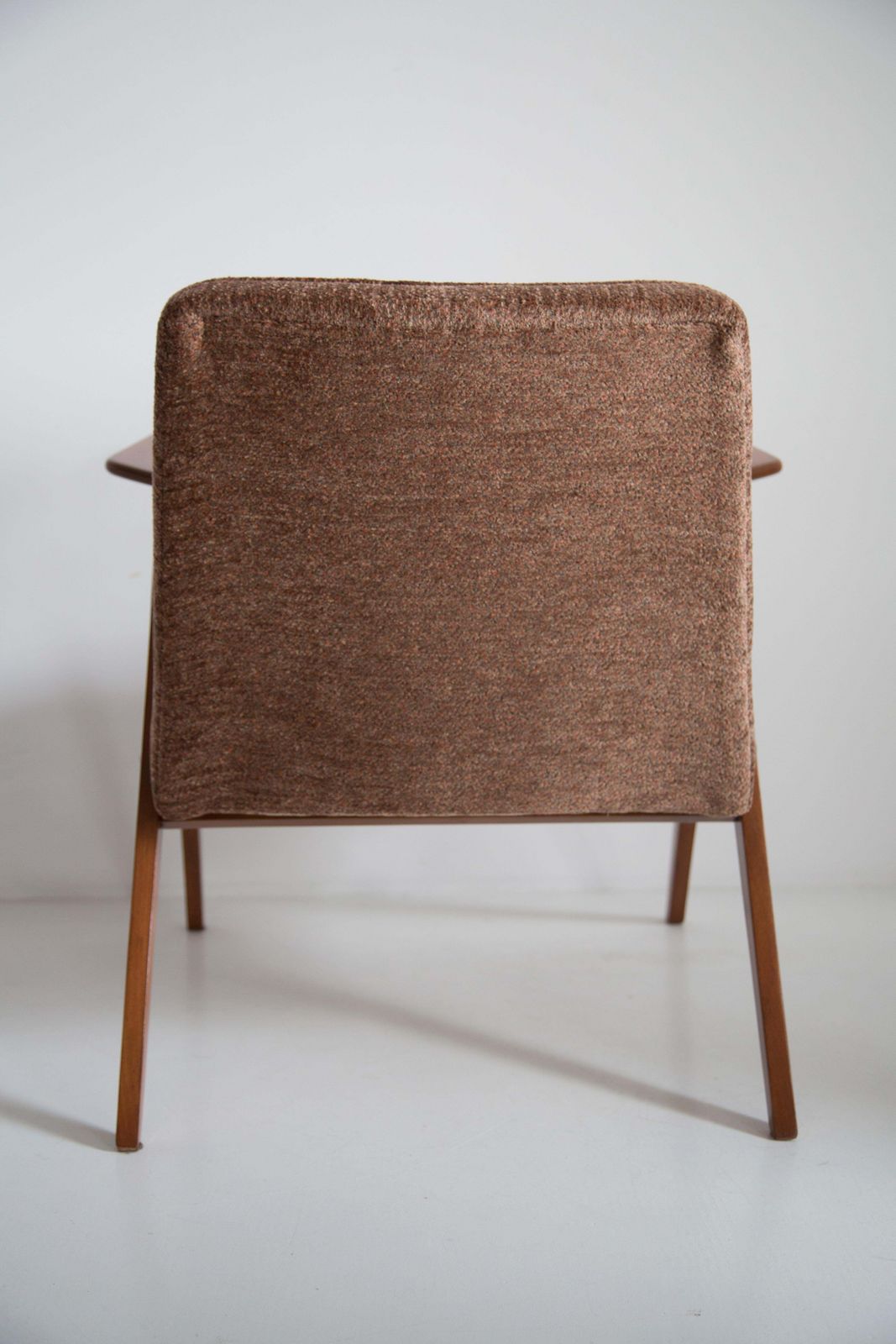 photo vinterior Set Of Two Midcentury Brown Bunny Armchairs, By Jozef Chierowski, Poland, 1960s
