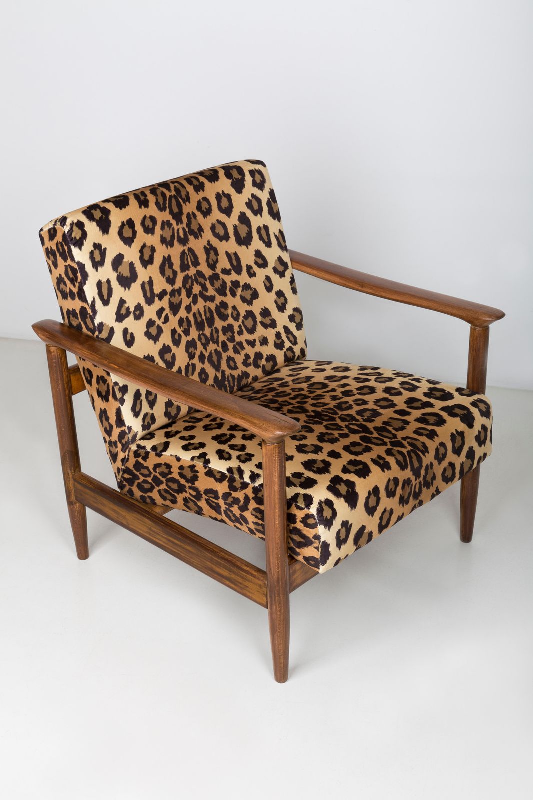 photo furniture Pair Of Leopard Print Velvet Armchairs, Edmund Homa, Gfm 142, 1960s, Poland