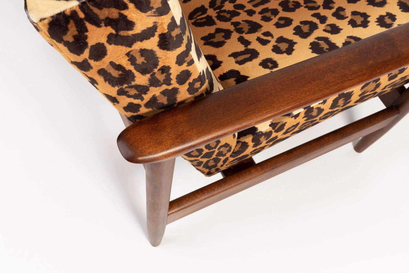 photo furniture Two Leopard Velvet Armchairs, Hollywood Regency, Edmund Homa, 1960s, Poland