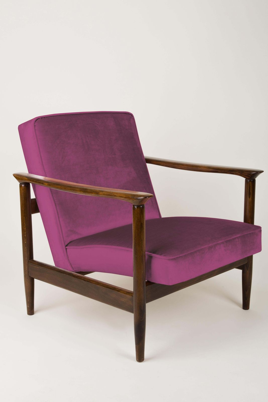 Pair Of Pink Armchairs, Edmund Homa, Gfm 142, 1960s, Poland photo for sale