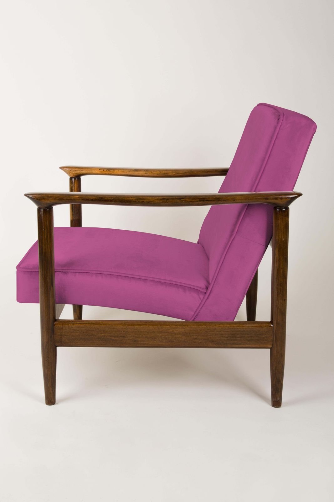 Pair Of Pink Armchairs, Edmund Homa, Gfm 142, 1960s, Poland photo vintage