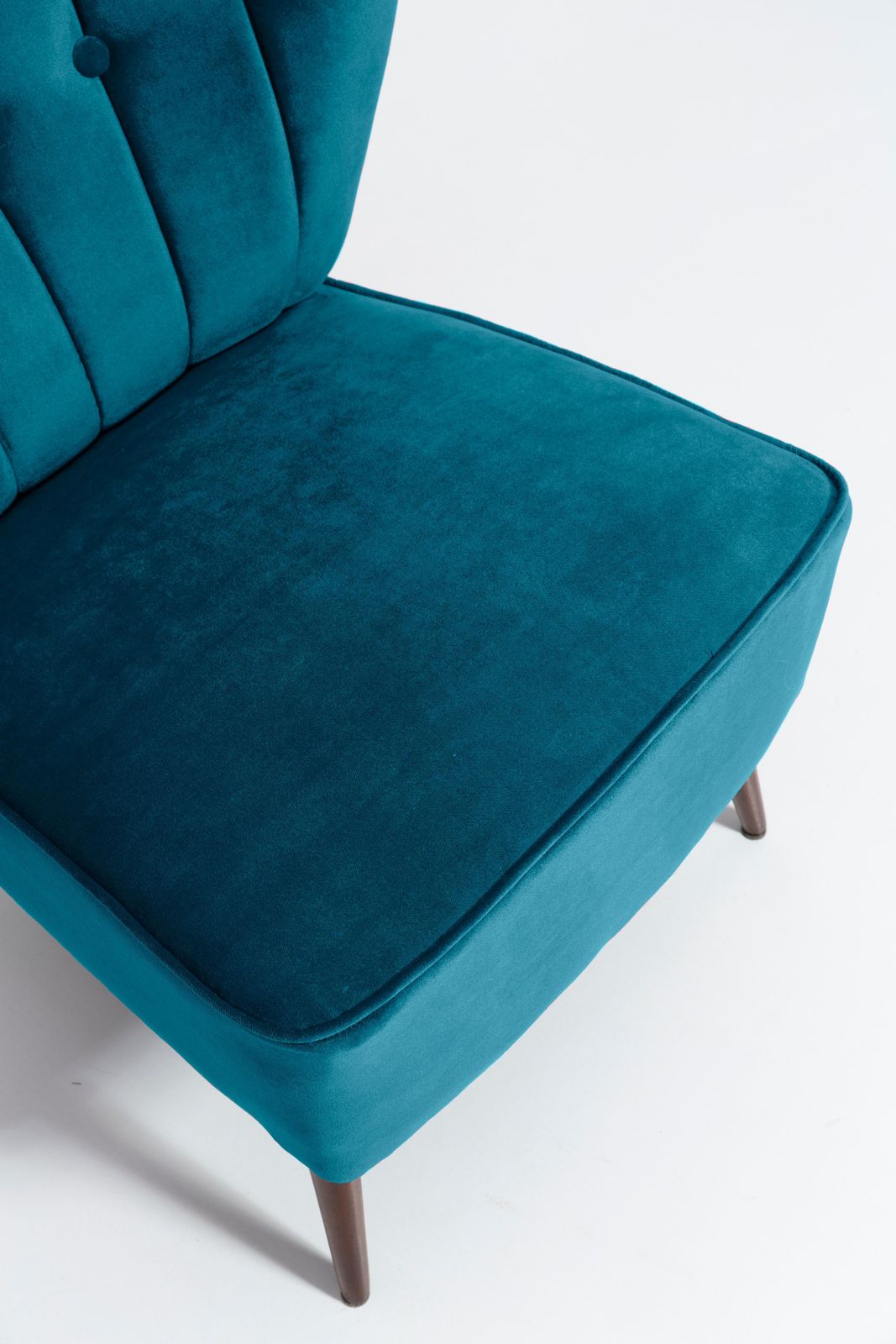 photo for sale Set Van Twee Mid Century Petrolblauwe Fluwelen Club Fauteuils, Europa, Jaren 1960