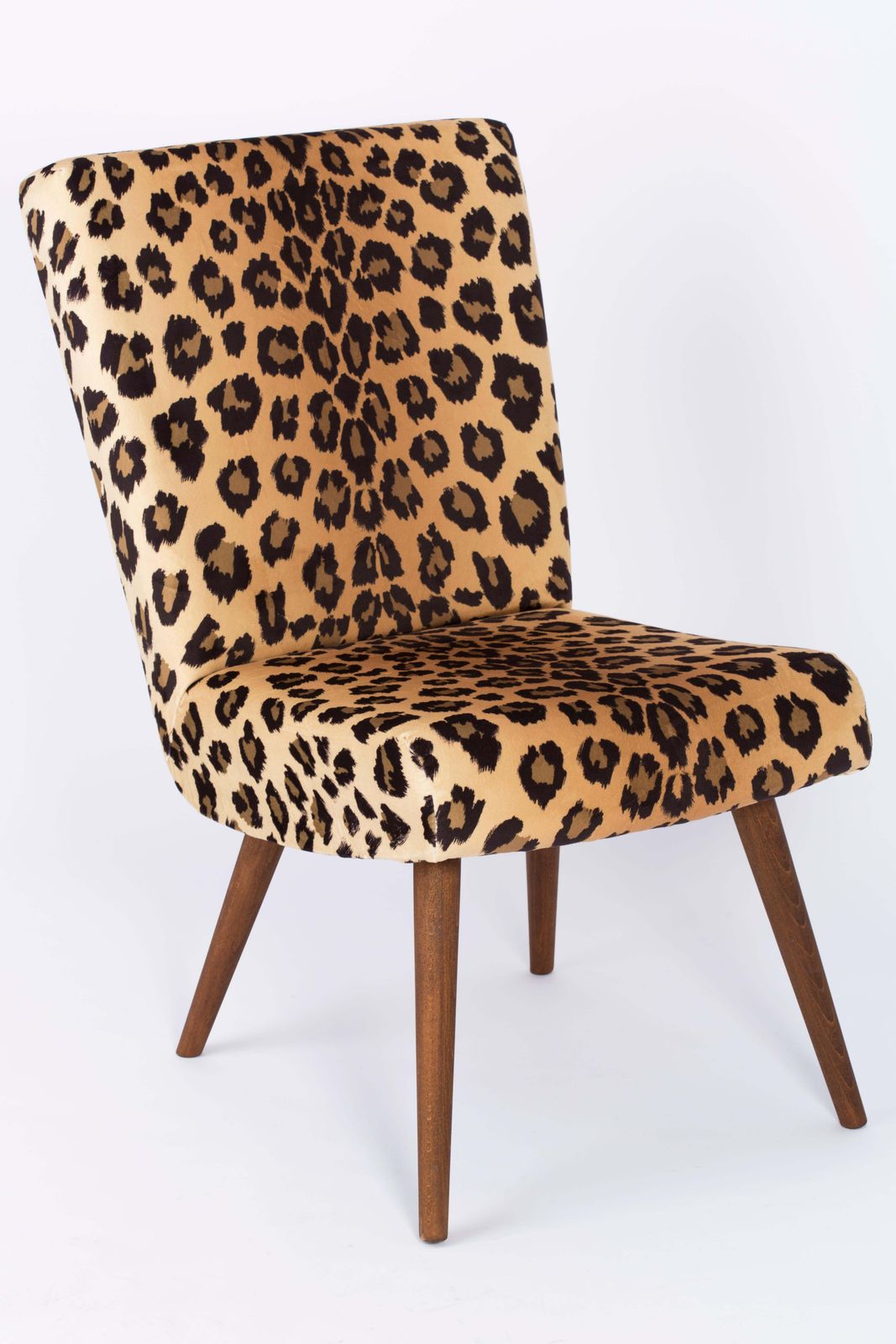 Set Of Two Mid Century Modern Leopard Print Chairs, 1960s, Germany photo vinterior