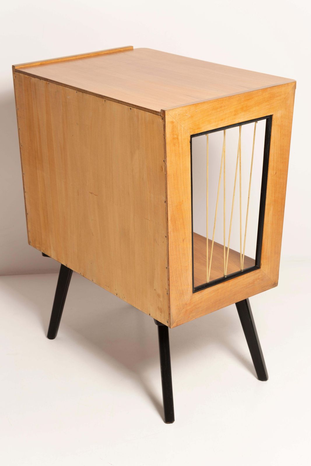 photo buy Mid Century Modern Vintage Tv Side Table, Beechwood, Poland, 1960s